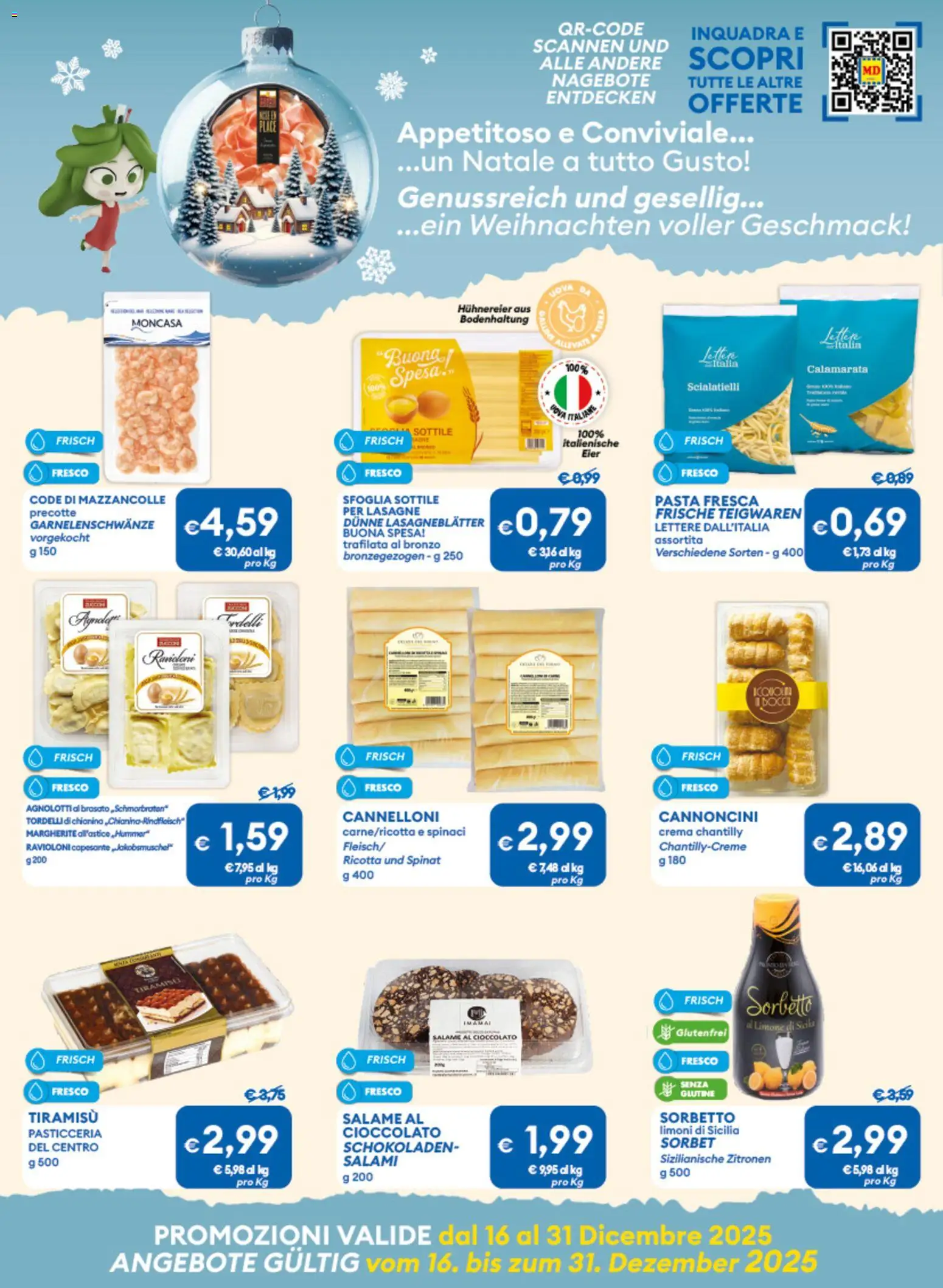 Volantino MD Discount del 16.12.2025 | Pagina: 8 | Prodotti: Limone, Pasta, Spinaci, Terra