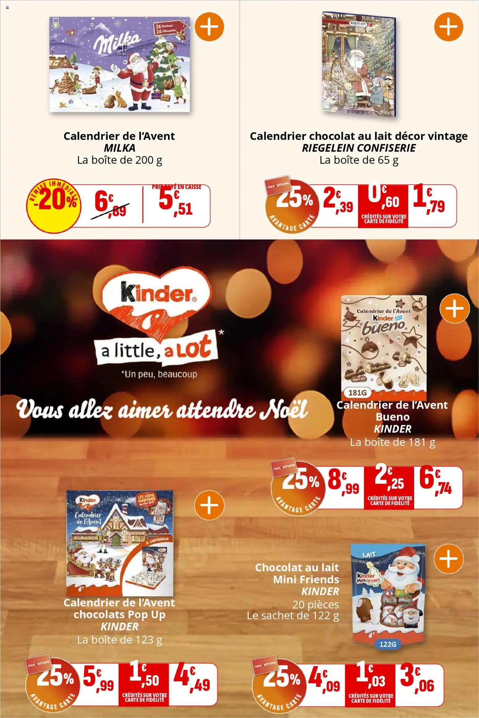 {H1} | Page: 25 | Produits: Calendrier, Calendrier de l'avent, Lait, Chocolat