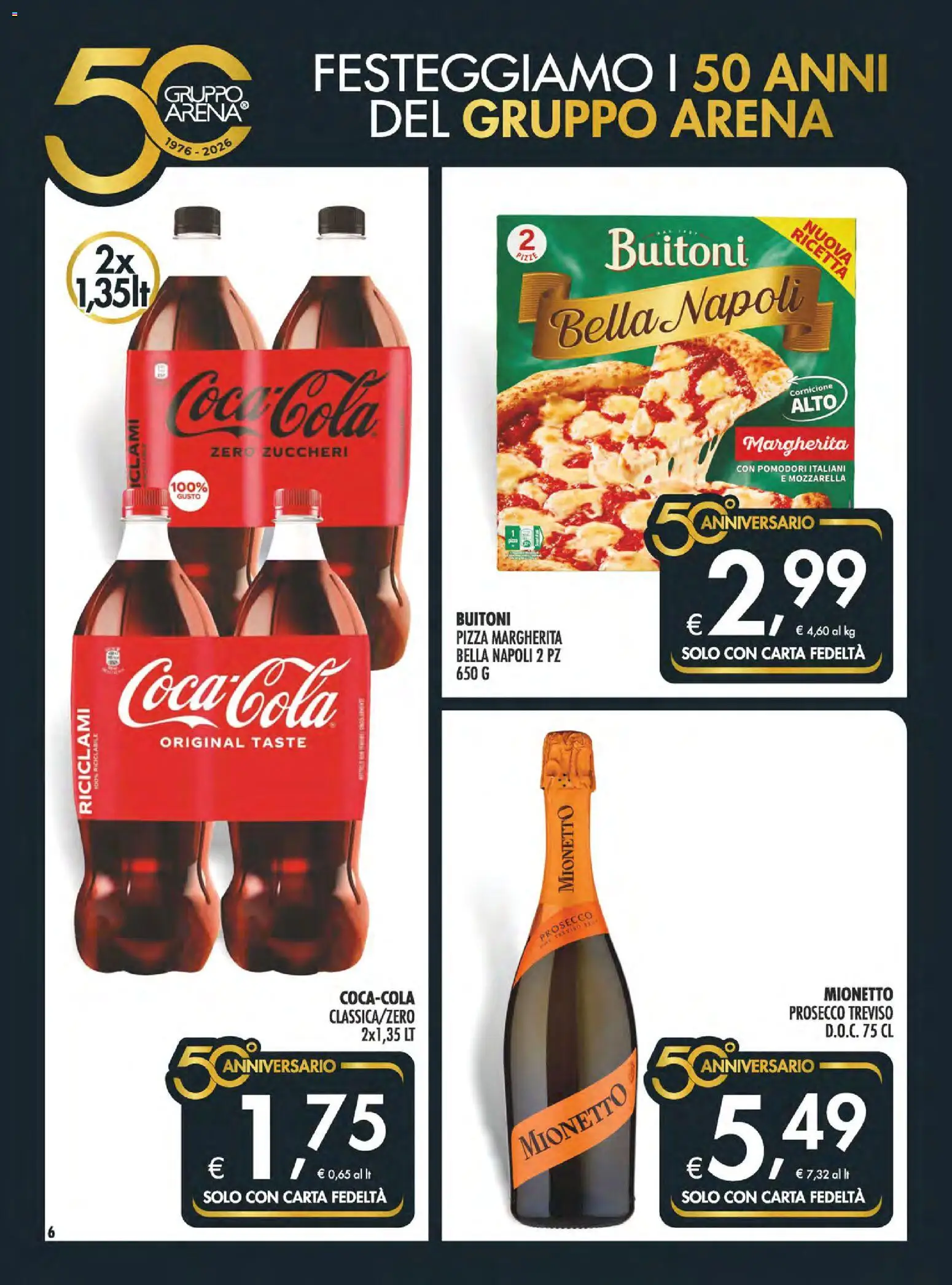Volantino SuperConveniente del 23.04.2026 | Pagina: 6 | Prodotti: Pizza, Mozzarella, Pomodori, Coca Cola