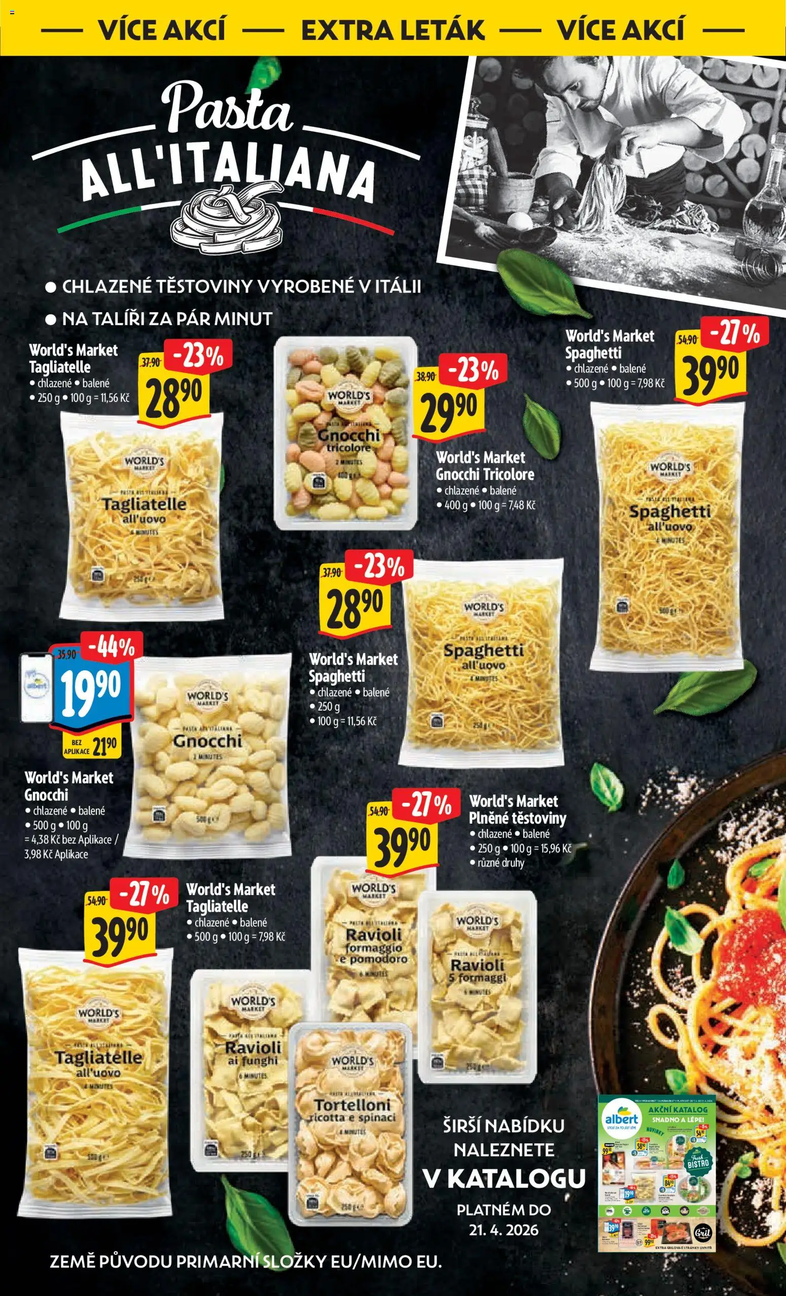 Albert leták - Hypermarket od 15.04.2026 | Strana: 38 | Produkty: Ricotta, Těstoviny, Gril, Ravioli