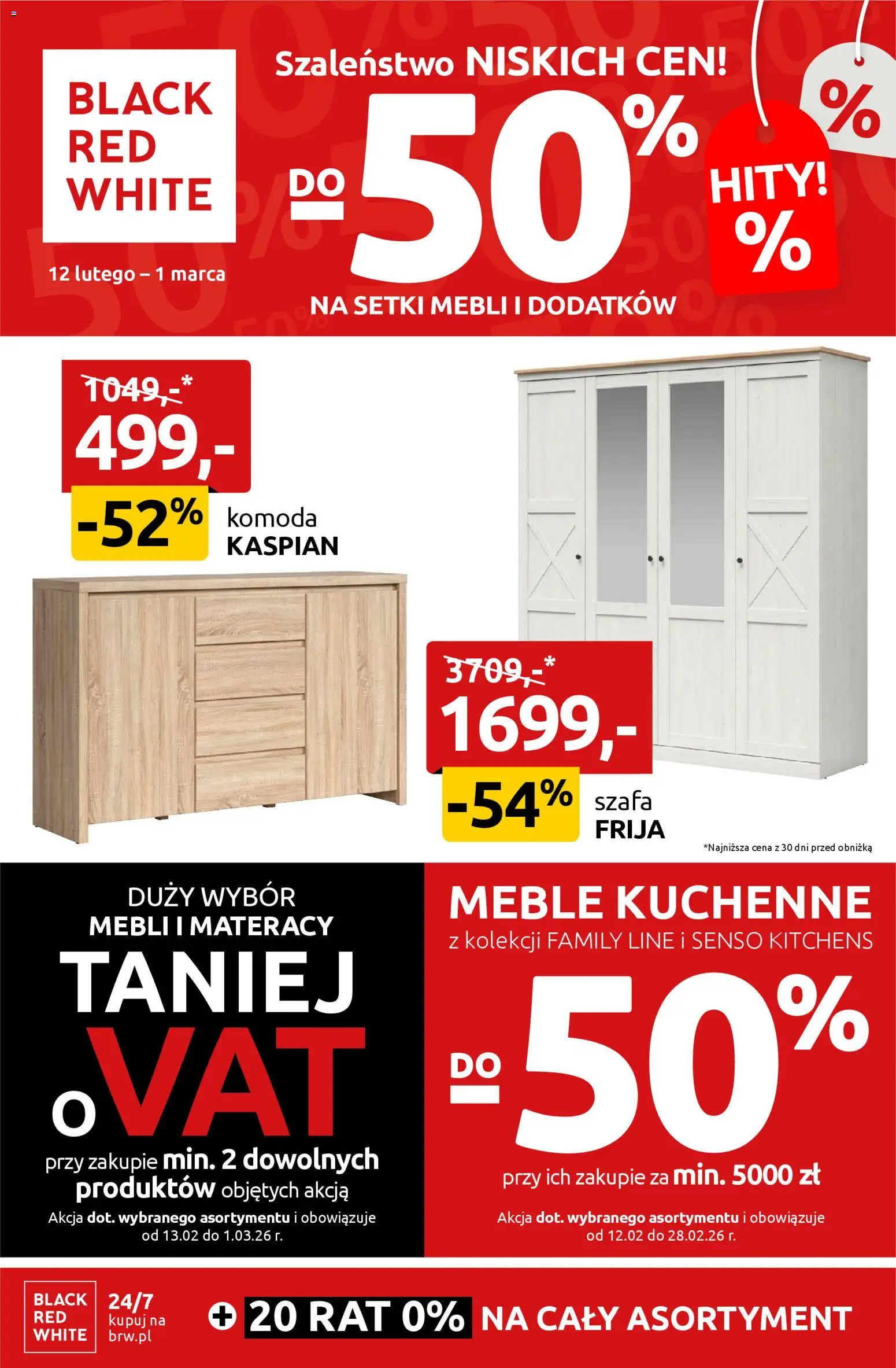 Black Red White promocje od 12.02.2026 | Strona: 1 | Produkty: Szafa, Komoda