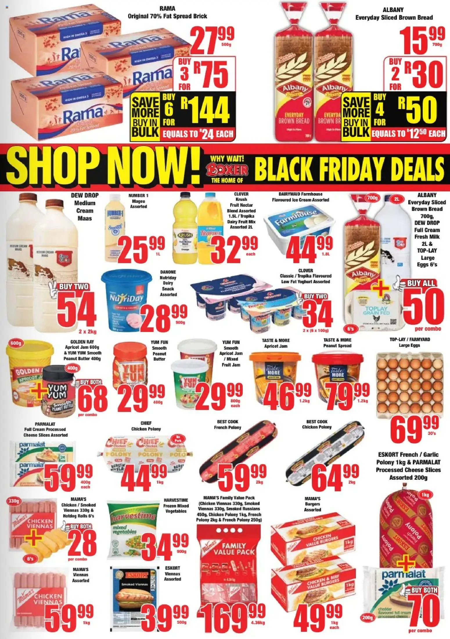 New Boxer catalogue – valid from 10.11.2025 | Page: 3 | Products: Chicken, Burgers, Cream, Vegetables