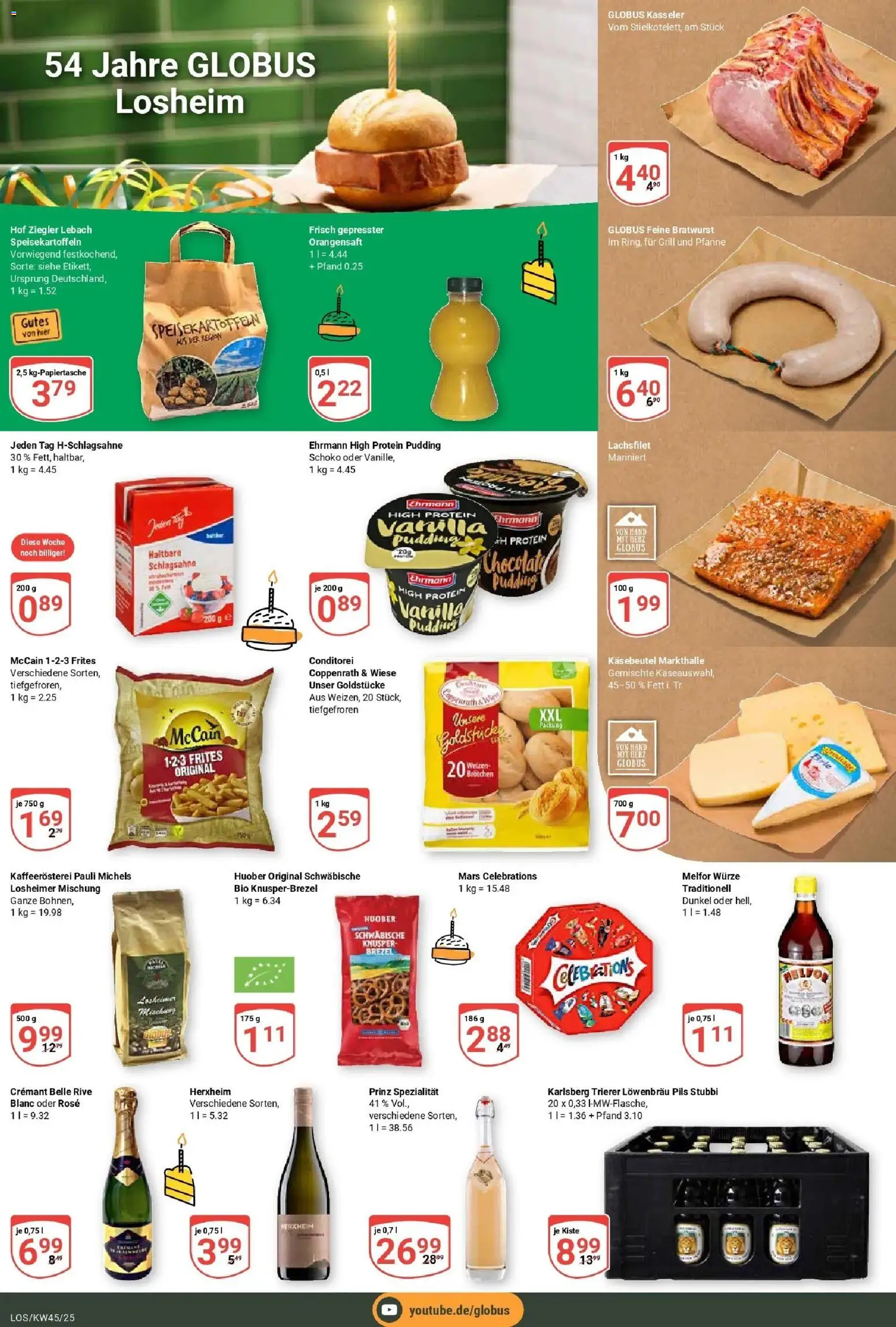 Globus prospekt Losheim Am See	 – gültig ab 02.11.2025 | Seite: 20 | Produkte: Pudding, Orangensaft, Celebrations, Mars