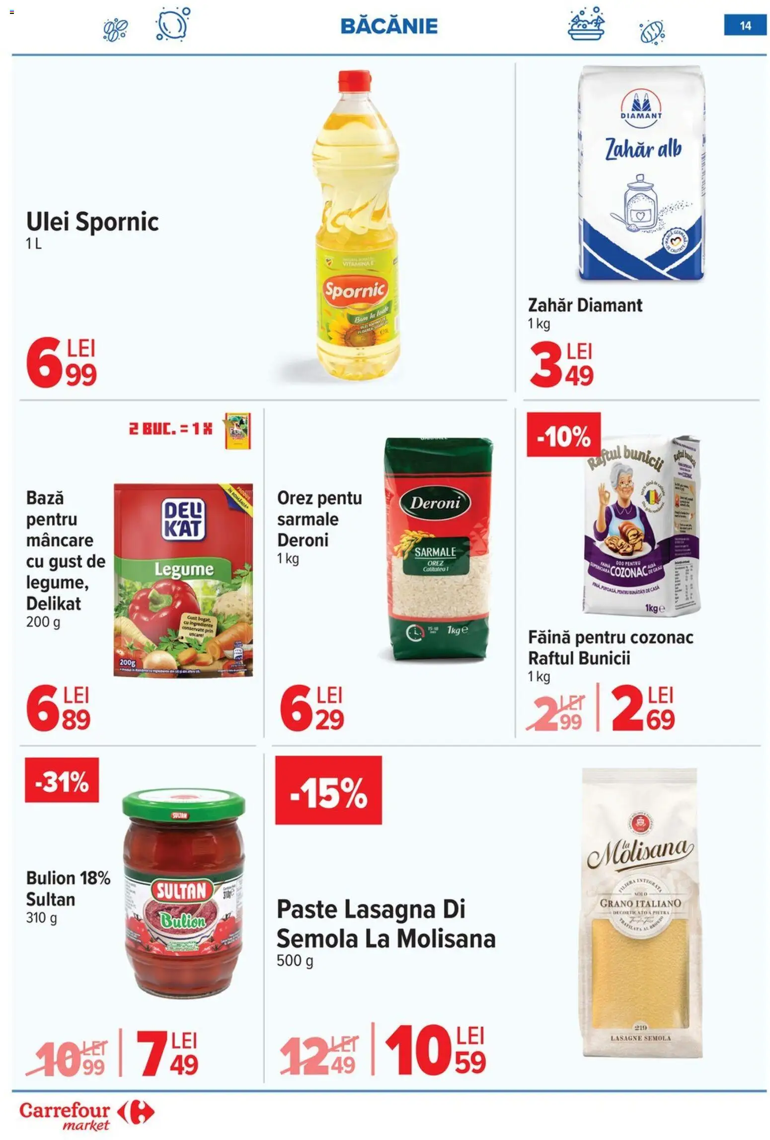 Noul catalog Carrefour – valabil de la 15.04.2026 | Pagină: 16 | Produse: Ulei, Făină, Orez, Legume