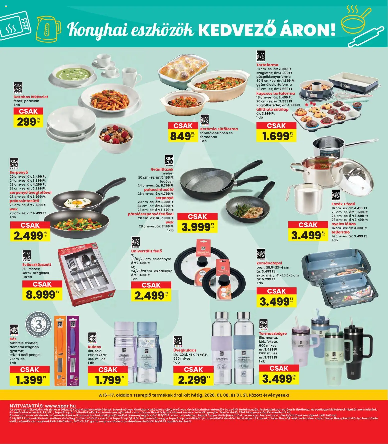 Interspar akciós ujság - amely érvényes a következő dátumtól: 08.01.2026 | Oldal: 16 | Termékek: Szőlő, Sütőforma, Étkészlet, Serpenyő