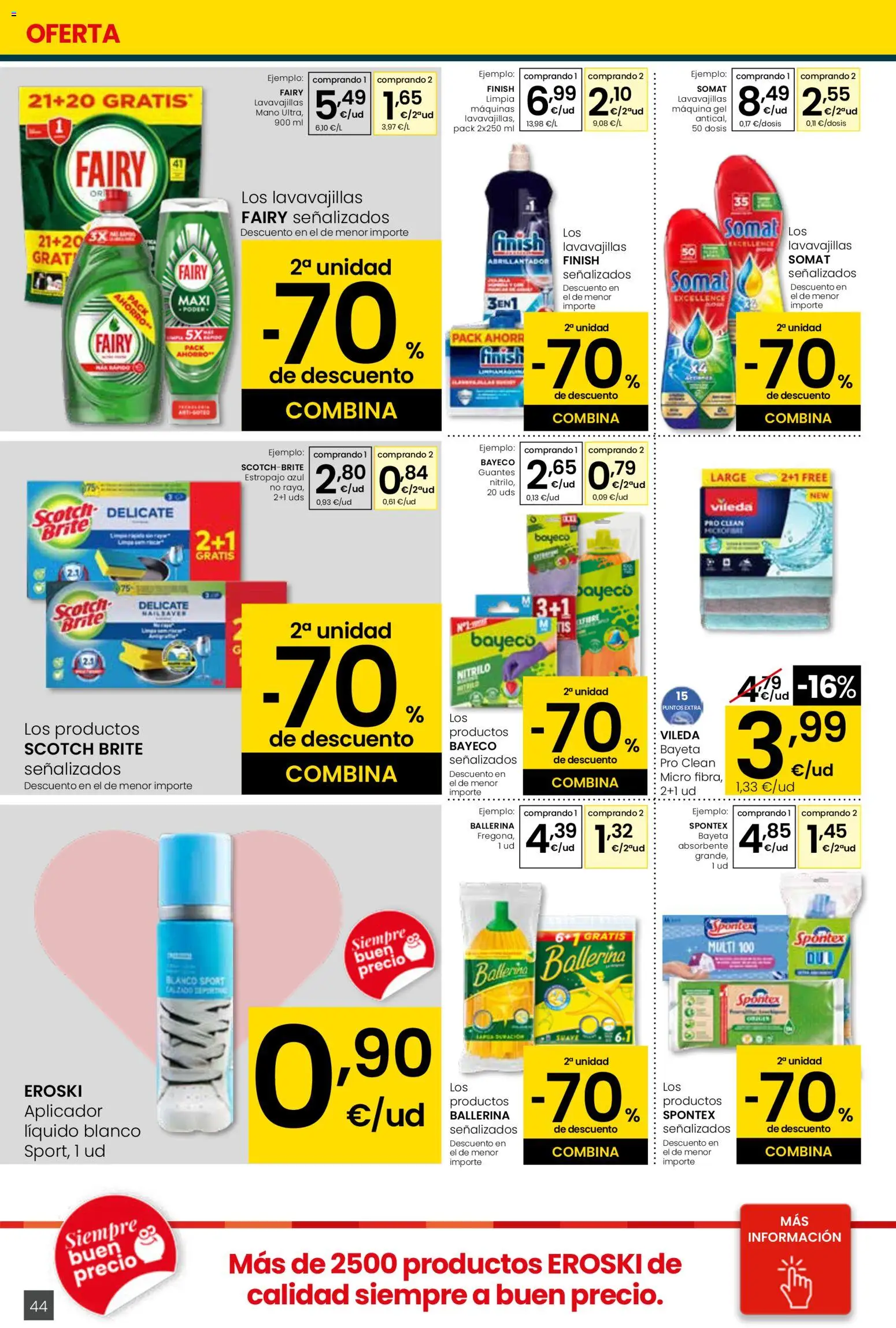 Eroski - Quieres ahorrar conmigo │ válido desde el 26.03.2026 | Página: 44 | Productos: Guantes, Lavavajillas