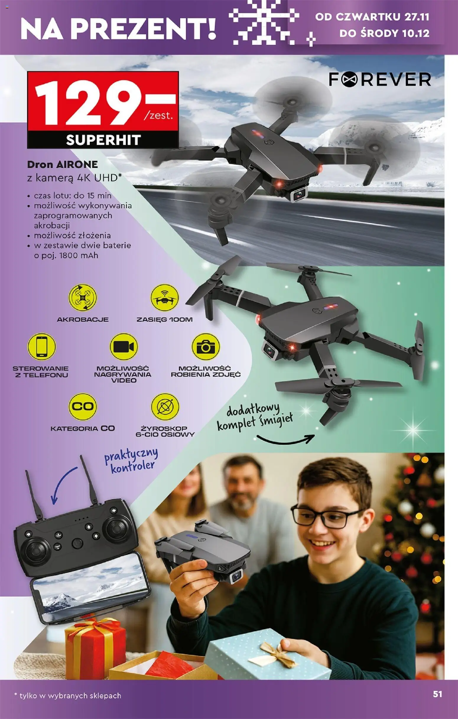 Biedronka Black Friday od 24.11.2025 | Strona: 53 | Produkty: Baterie, Kontroler, Dron