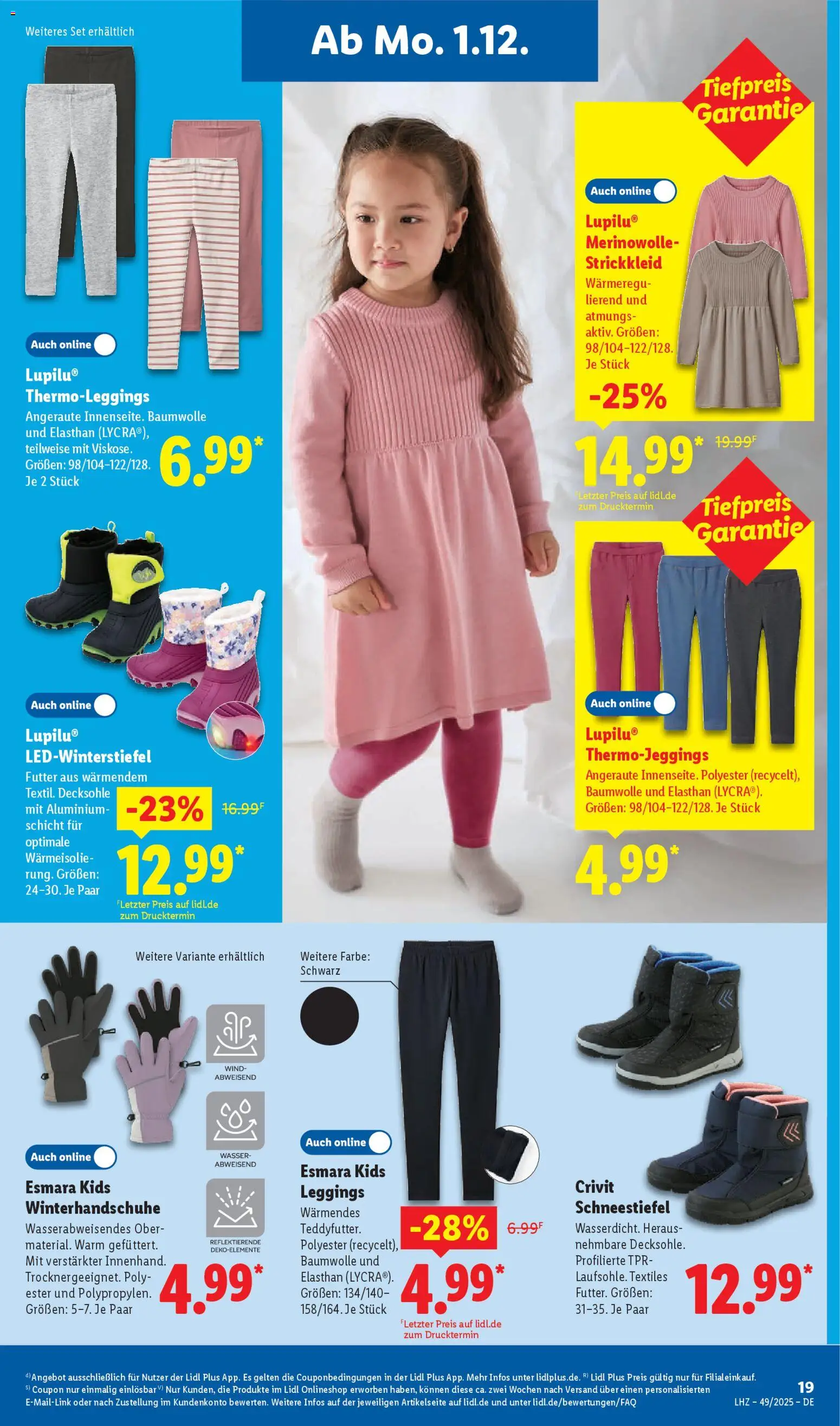 Lidl Prospekt Bestwig – gültig ab 01.12.2025 | Seite: 33 | Produkte: Wasser, Leggings
