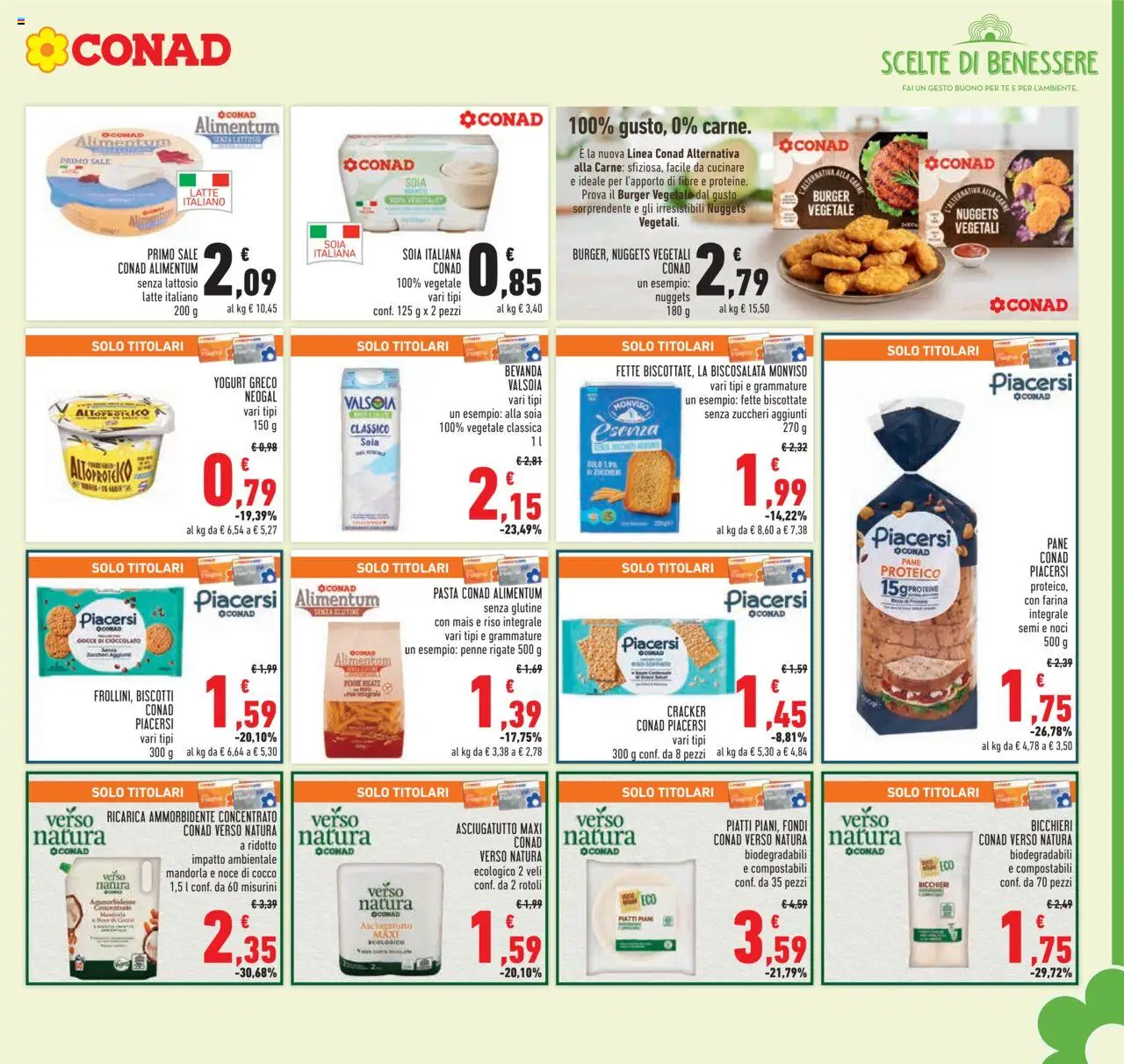 Volantino Conad del 13.08.2025 | Pagina: 9 | Prodotti: Ammorbidente, Tè, Biscotti, Nuggets