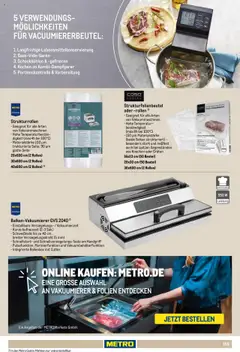 Metro Non Food Sortiment ab 01.10.2025 gültig | Seite: 105 | Produkte: Cutter, Vakuumierer