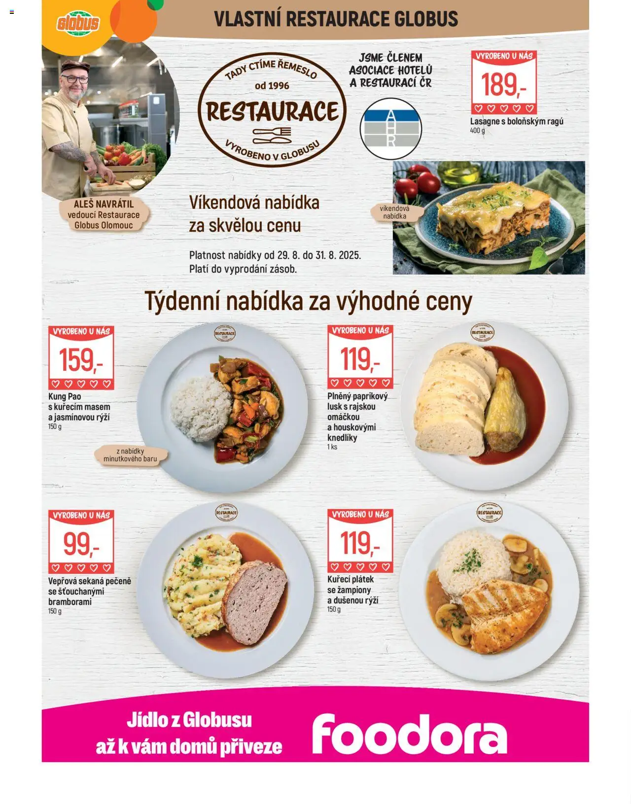 Globus leták - Olomouc od 27.08.2025 | Strana: 7 | Produkty: Globus, Sekaná, Rýži, Lasagne