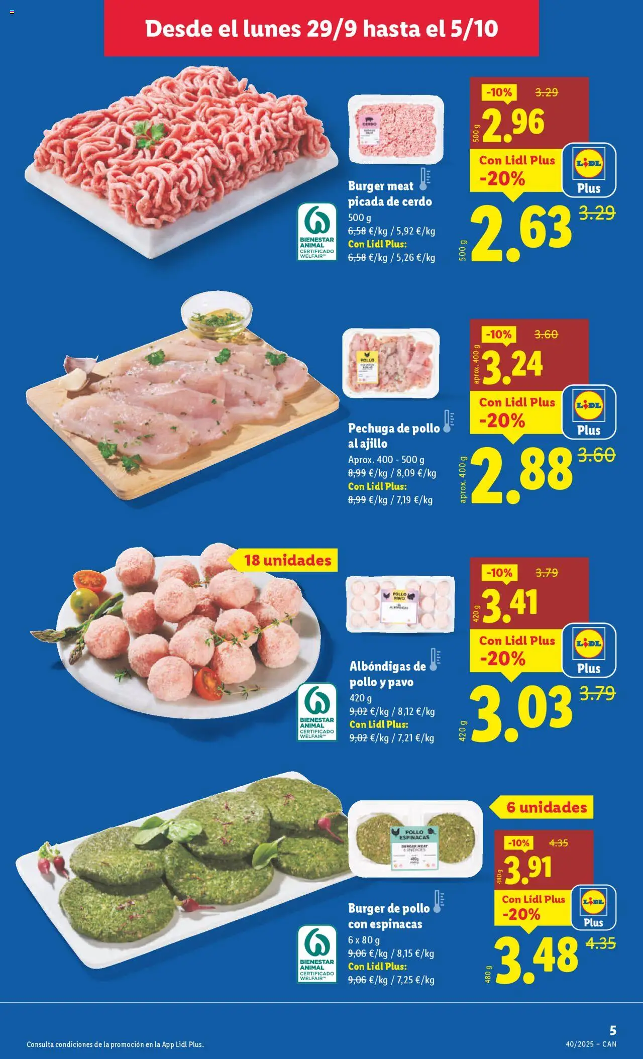 Lidl - Canarias │ válido desde el 29.09.2025 | Página: 5 | Productos: Cerdo, Πορσελάνη