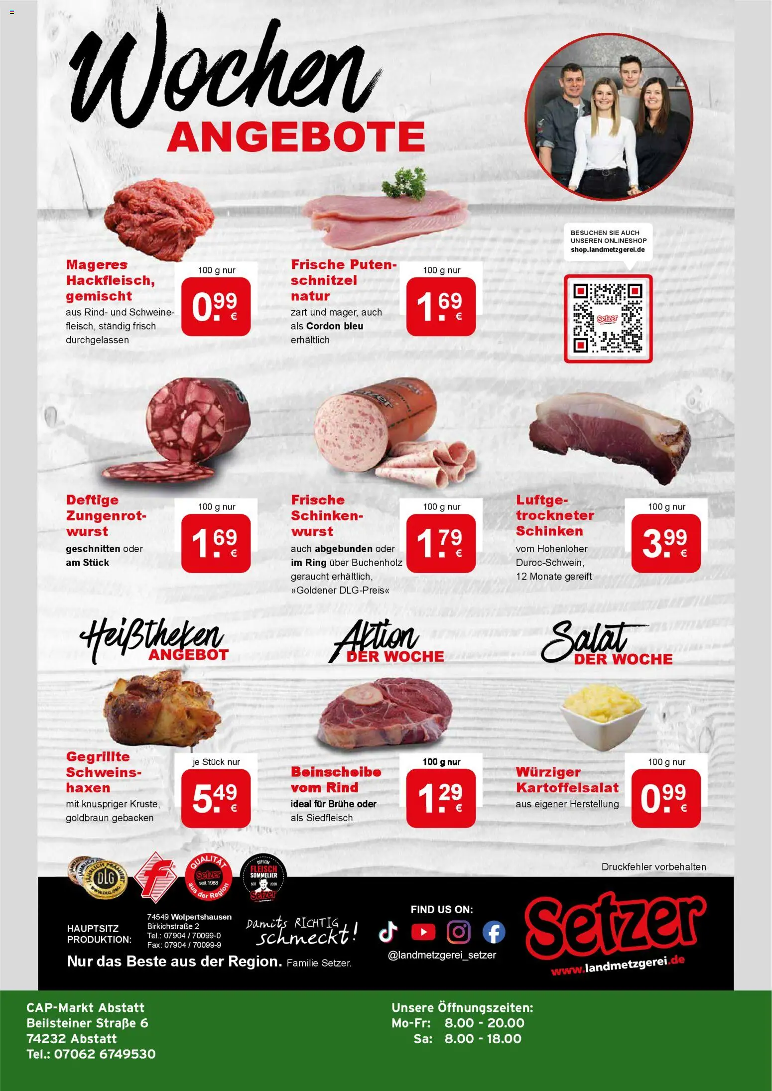 CAP Markt Prospekt – gültig ab 10.11.2025 | Seite: 4 | Produkte: Schnitzel, Wurst, Schinken, Fleisch