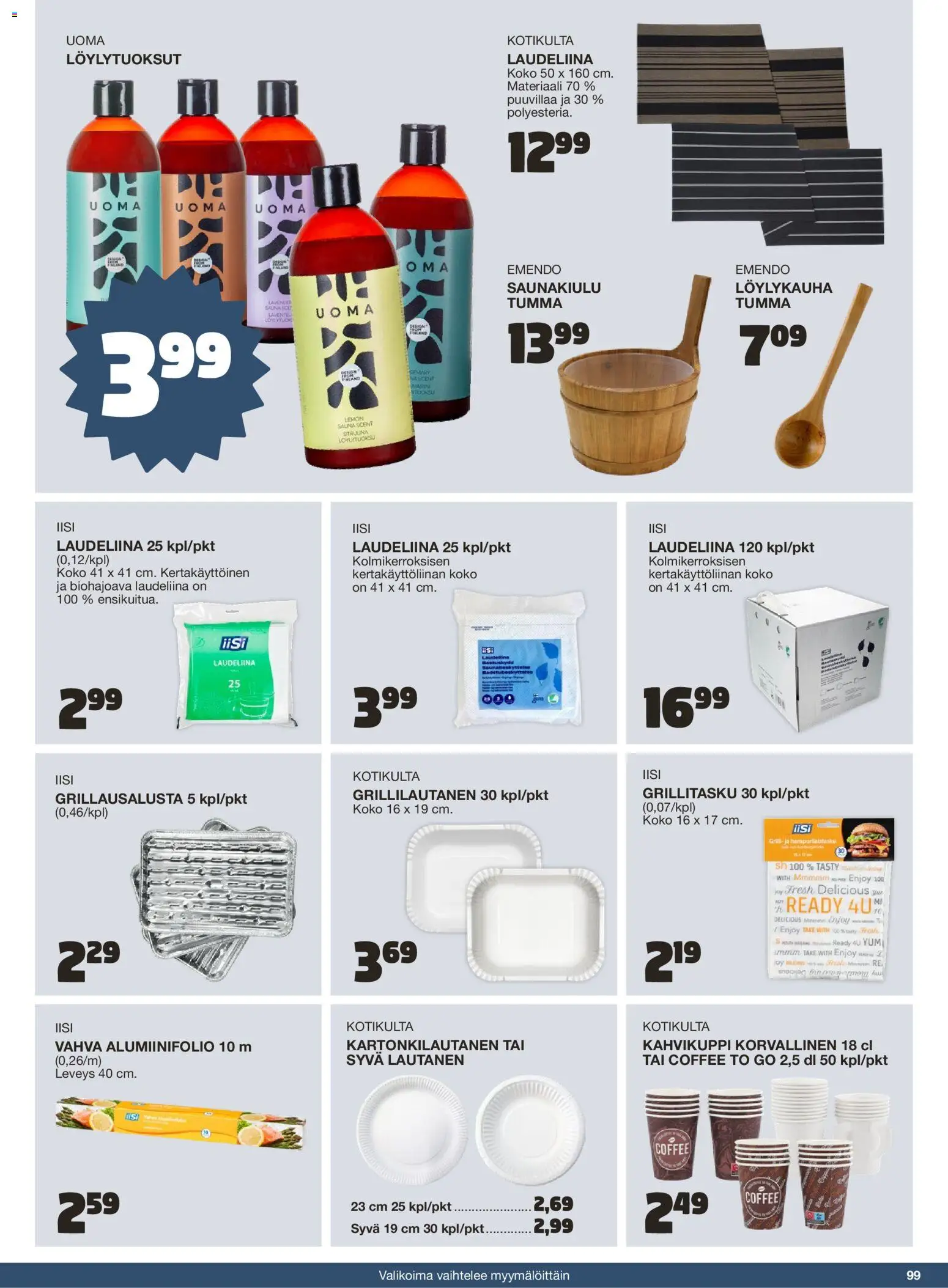 Tokmanni - Kesä 2026 – voimassa 02.04.2026 alkaen | Sivu: 99 | Tuotteet: Lautanen