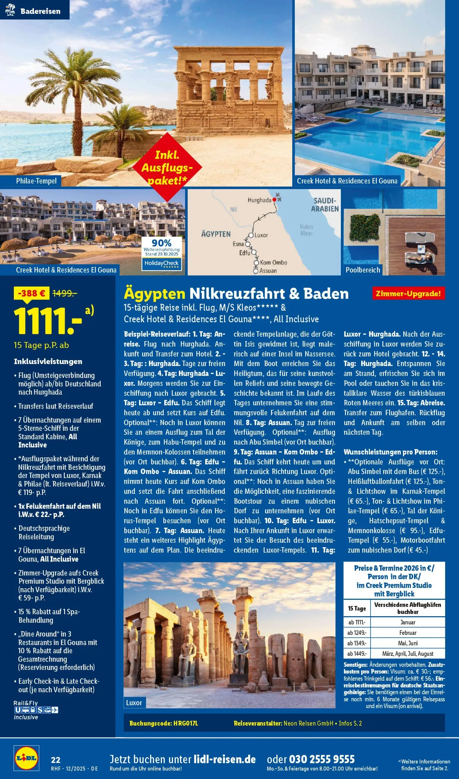 Lidl Reisen Prospekt 	 – gültig ab 28.11.2025 | Seite: 22 | Produkte: Wasser, Uhr