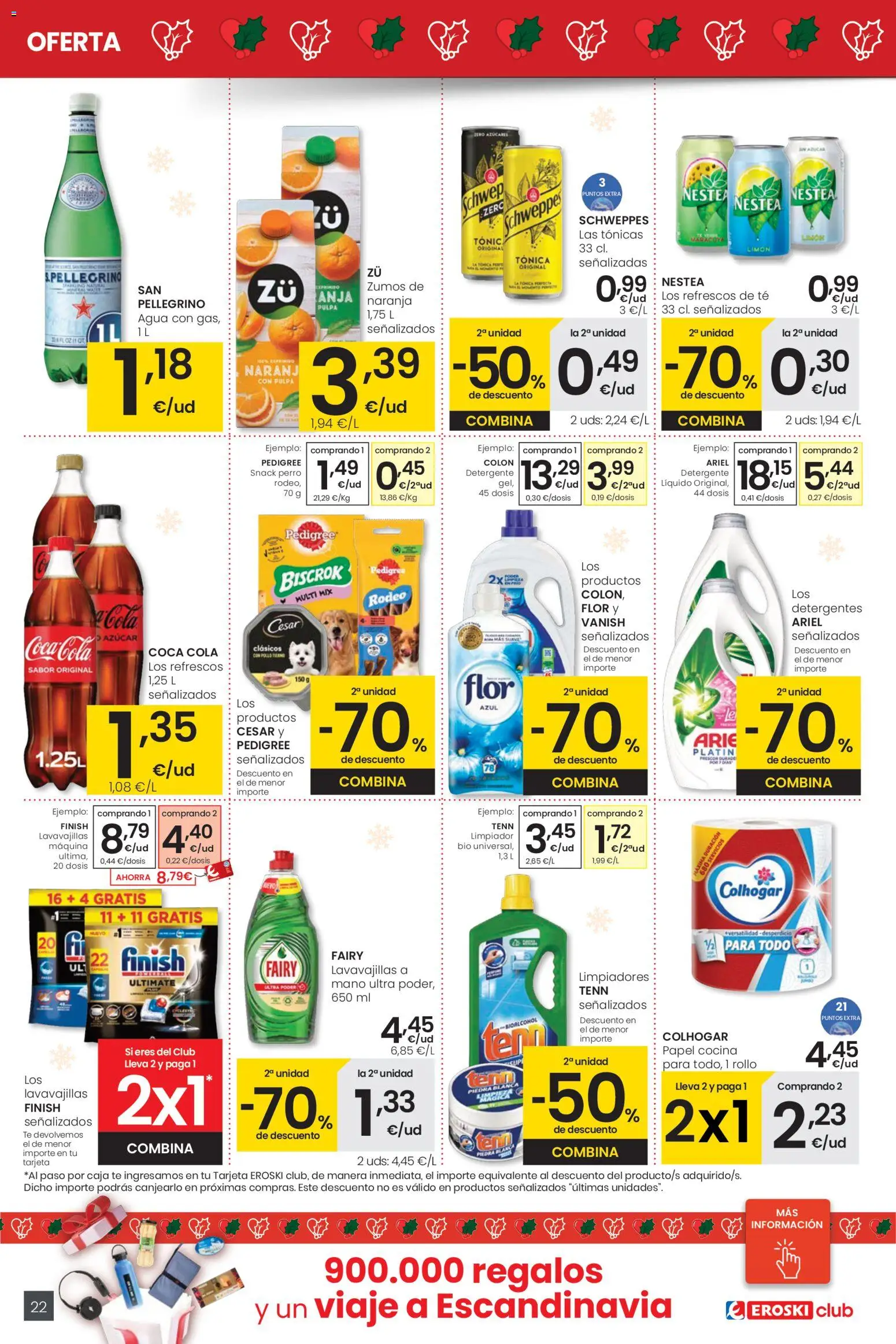 Eroski - City │ válido desde el 18.12.2025 | Página: 22 | Productos: Detergente, Té, Cocina, Caja