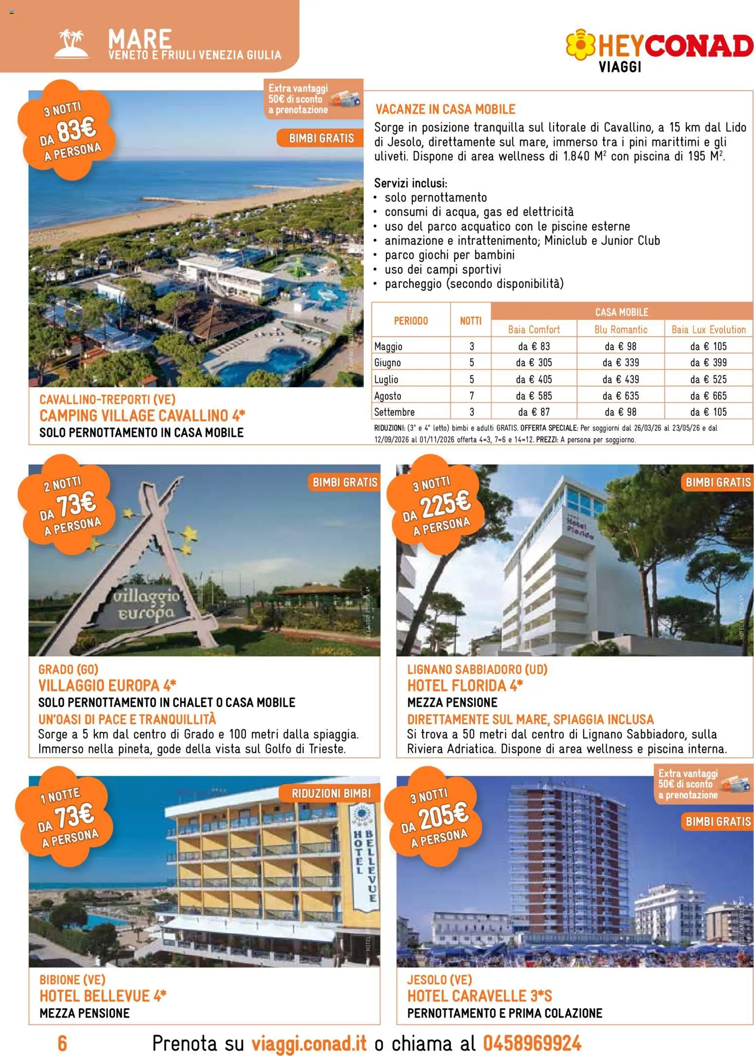 Volantino Conad del 01.04.2026 | Pagina: 6 | Prodotti: Mobile, Piscina, Letto