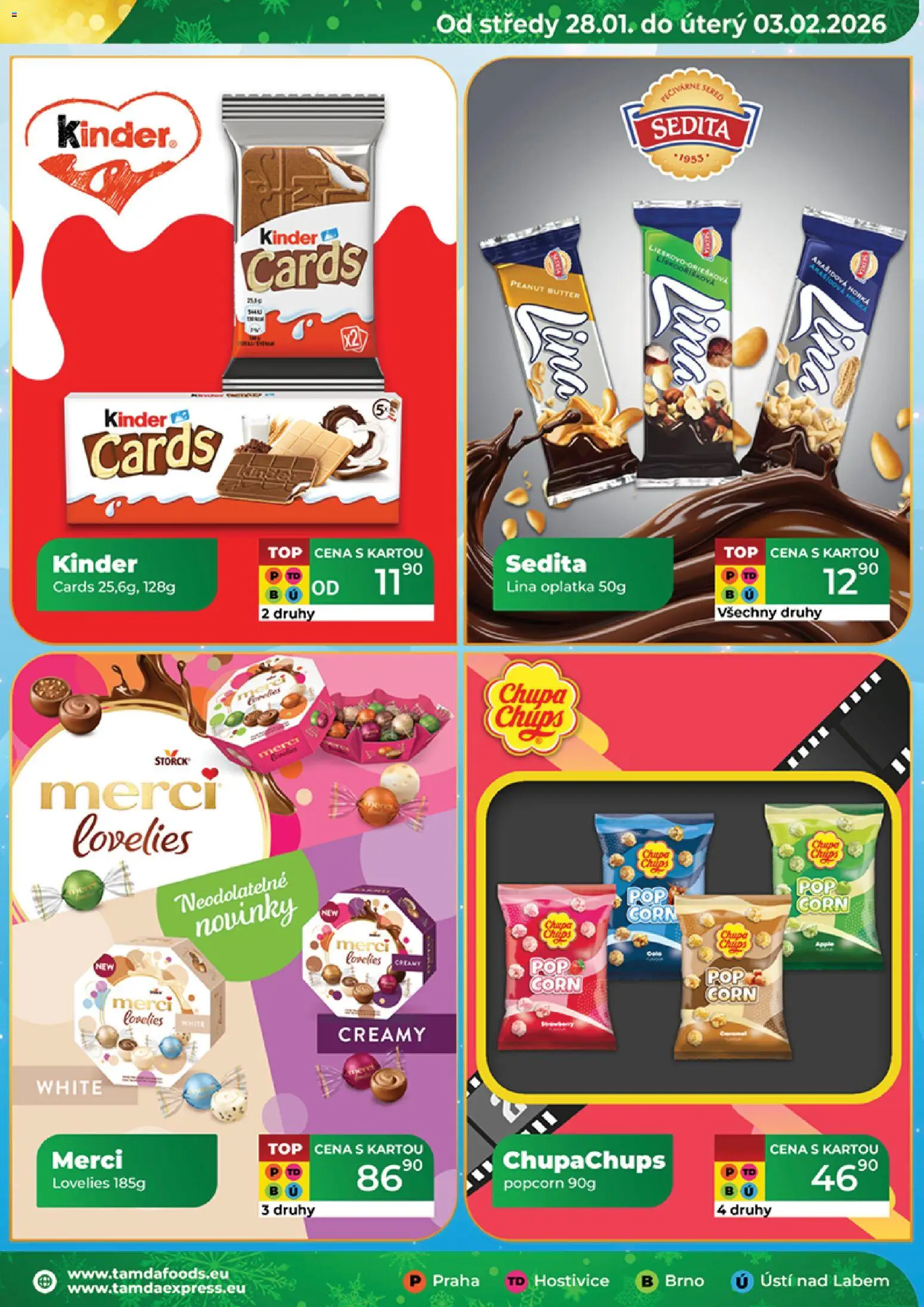 Tamda Foods leták od 28.01.2026 | Strana: 25 | Produkty: Merci, Popcorn, Lina, Kinder