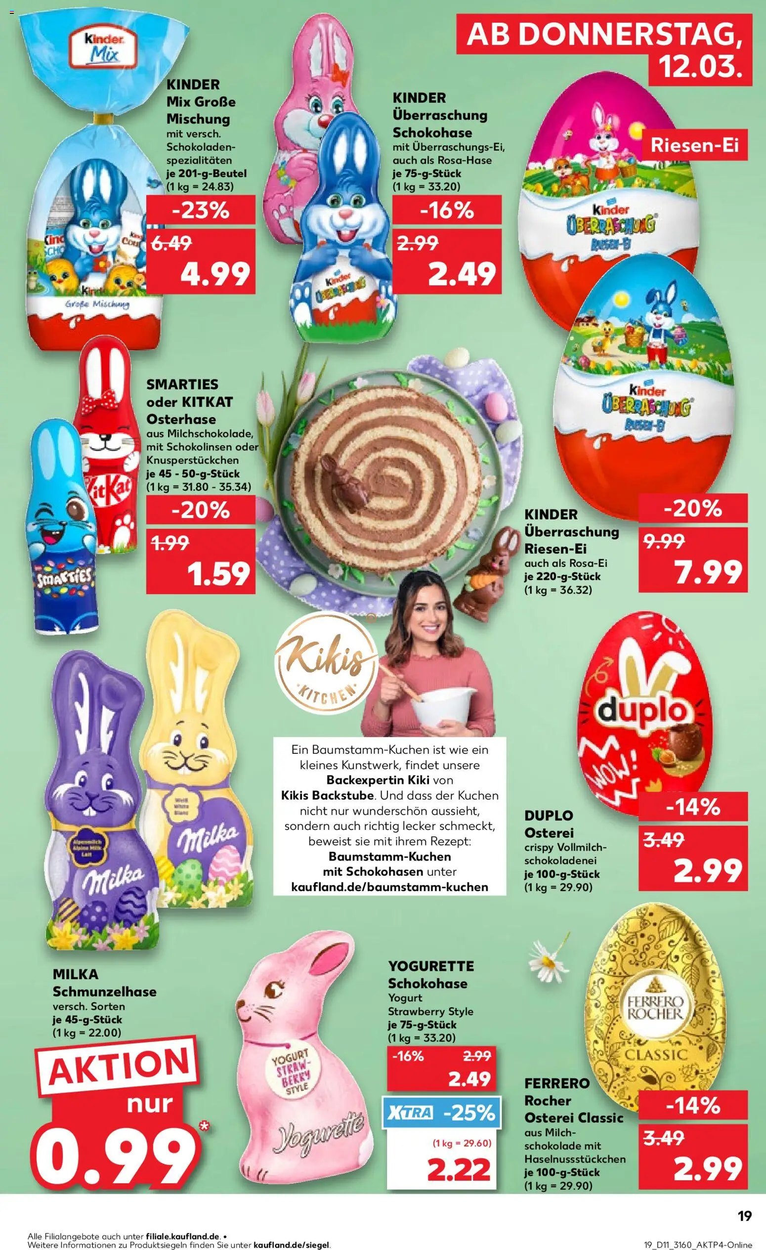 Kaufland Prospekt Potsdam	 – gültig ab 12.03.2026 | Seite: 19 | Produkte: Milch, Smarties, Milka, Kuchen