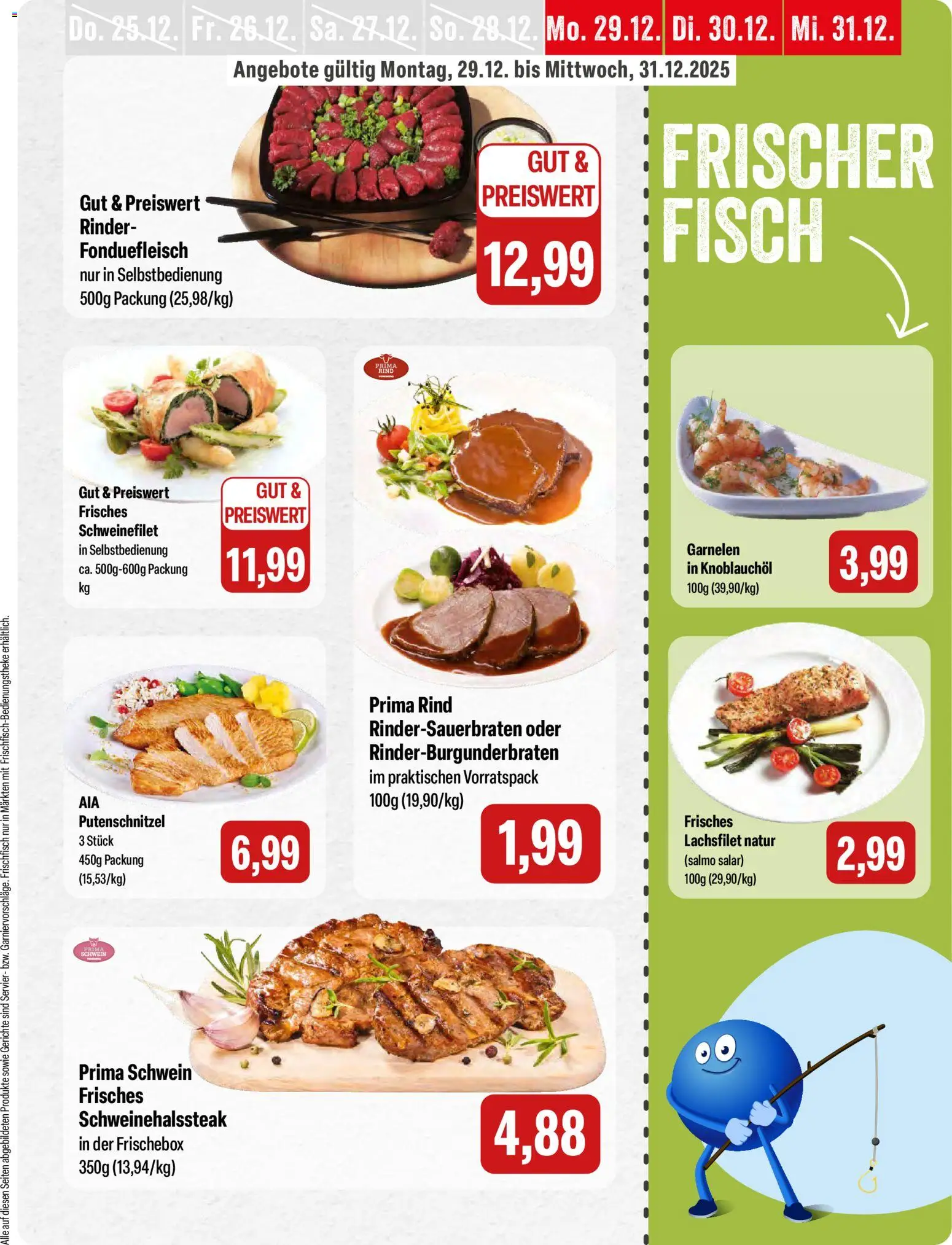 Feneberg Angebote – gültig ab 29.12.2025 | Seite: 3 | Produkte: Garnelen, Schweinefilet, Fisch, Putenschnitzel