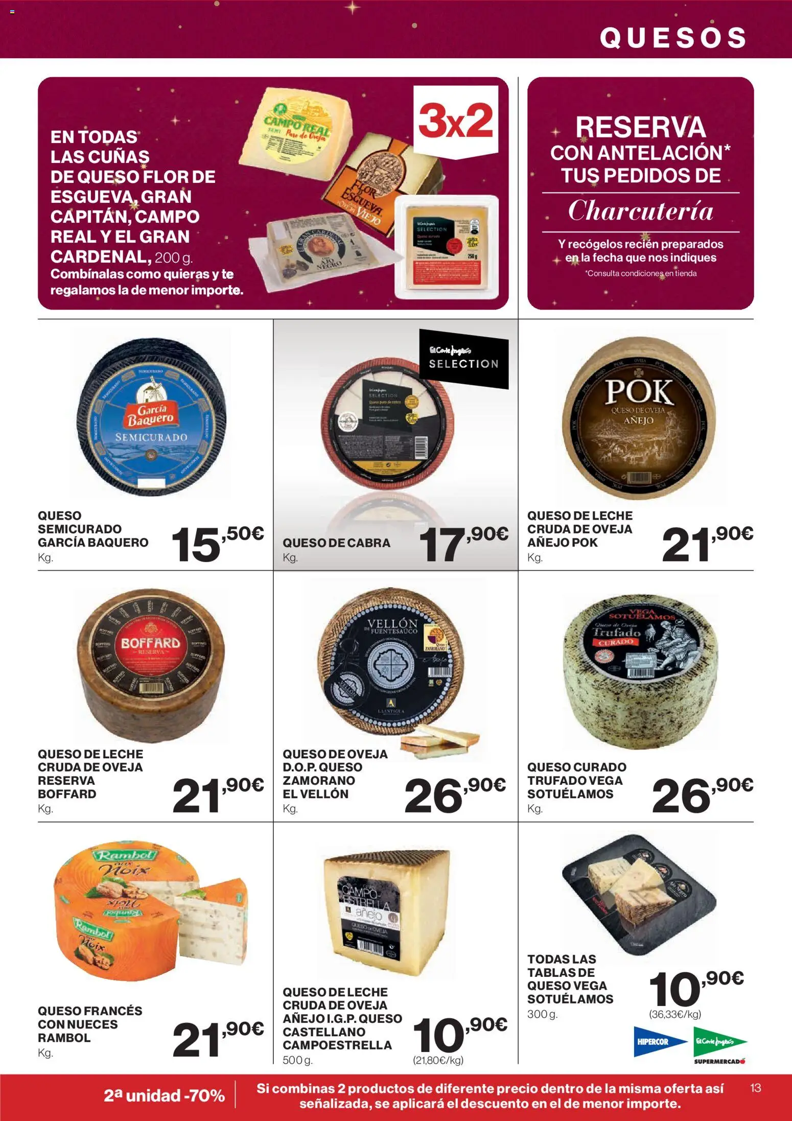El Corte Inglés ofertas │ válido desde el 04.12.2025 | Página: 13 | Productos: Queso de oveja, Leche, Queso, Té