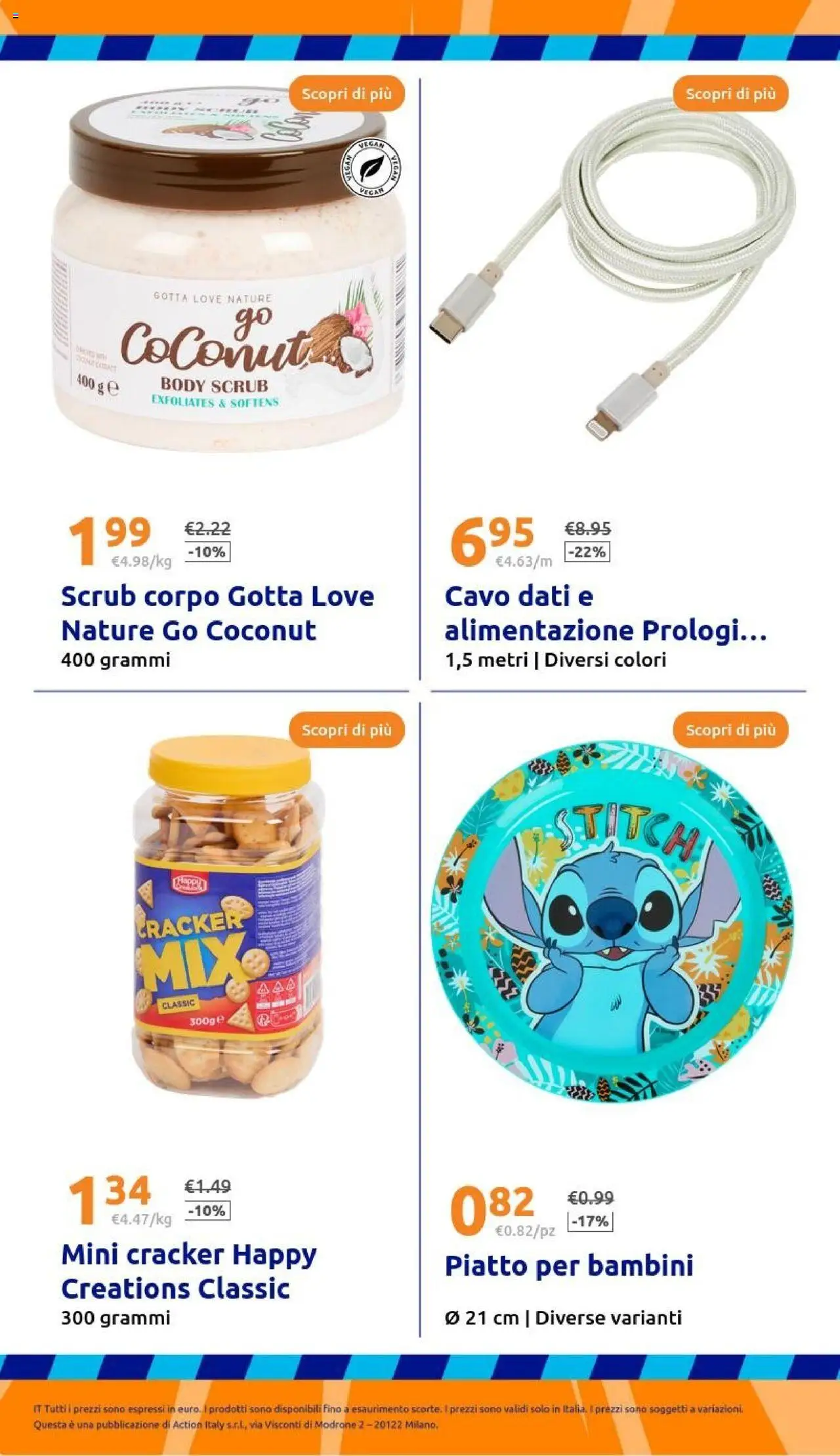 Volantino Action del 10.09.2025 | Pagina: 32 | Prodotti: Scrub, Body, Cavo, Piatto