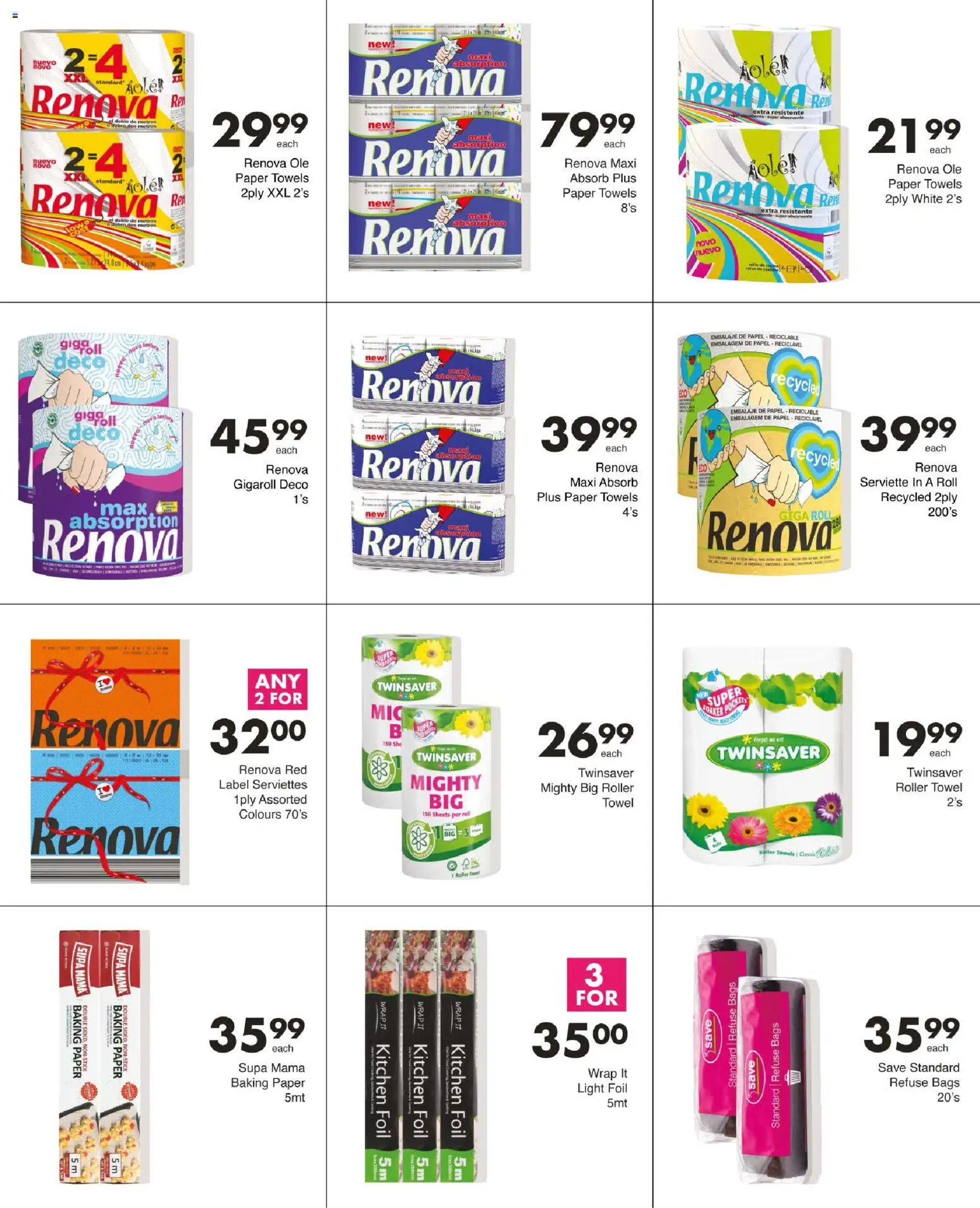 New Save catalogue – valid from 15.01.2026 | Page: 78 | Products: Towel, Refuse bags, Paper, Roller towel