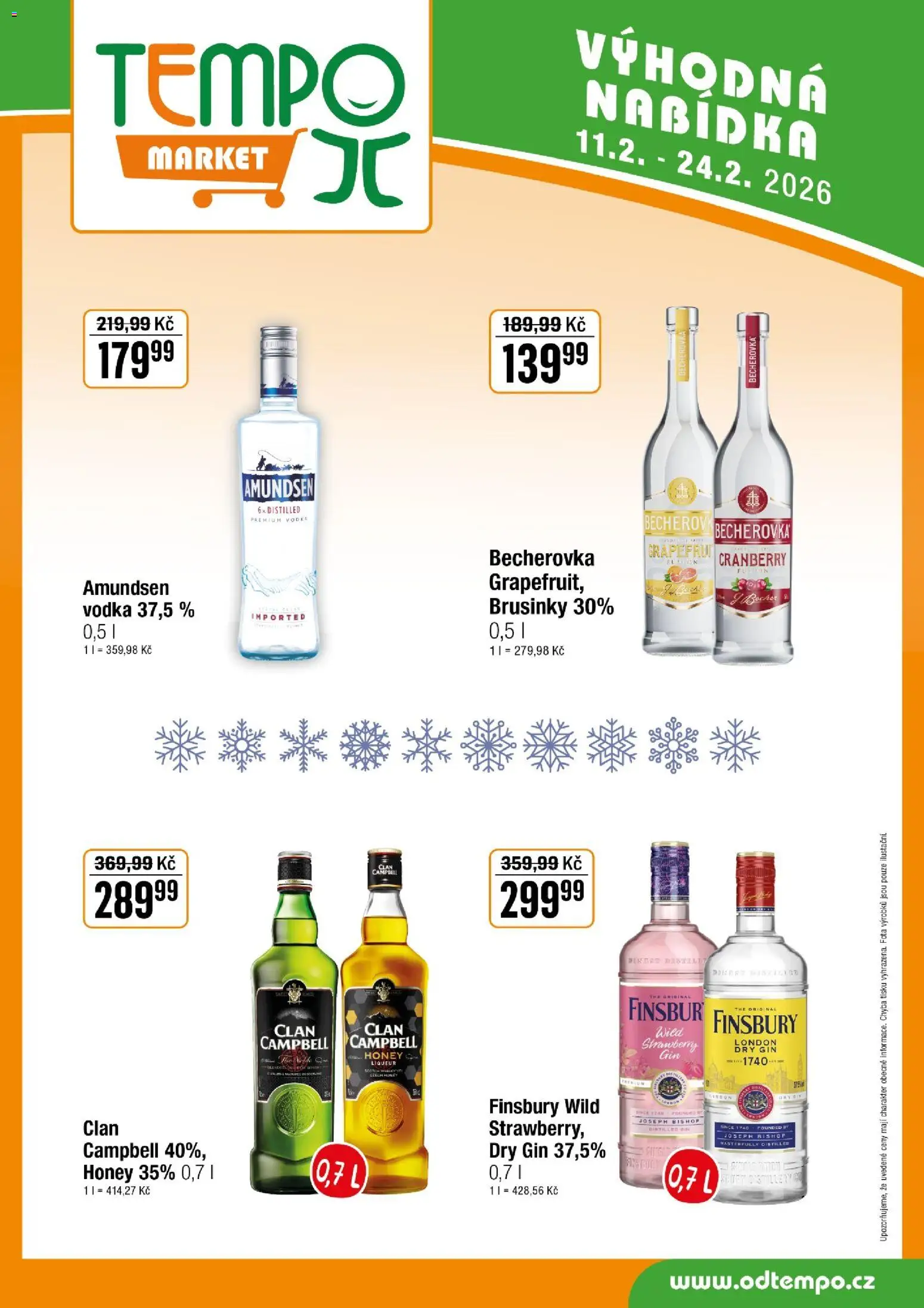 Tempo leták od 11.02.2026 | Strana: 9 | Produkty: Gin, Vodka, Brusinky, Becherovka