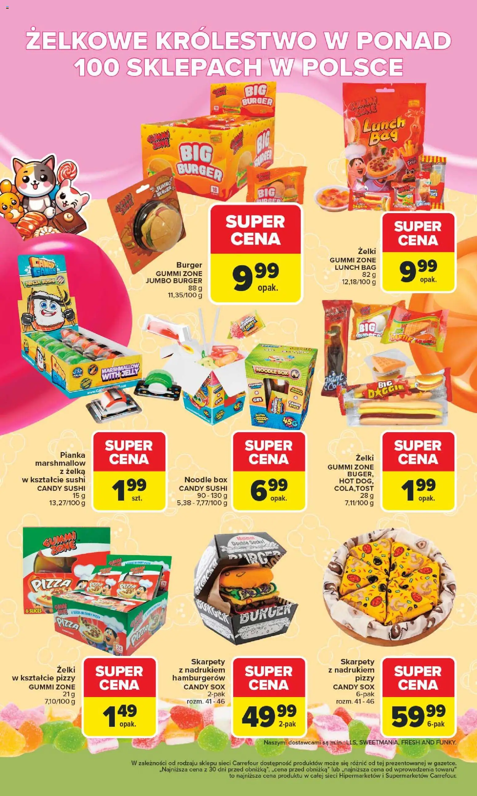 Carrefour gazetka od 09.03.2026 | Strona: 44 | Produkty: Skarpety, Sushi, Żelki, Pizza