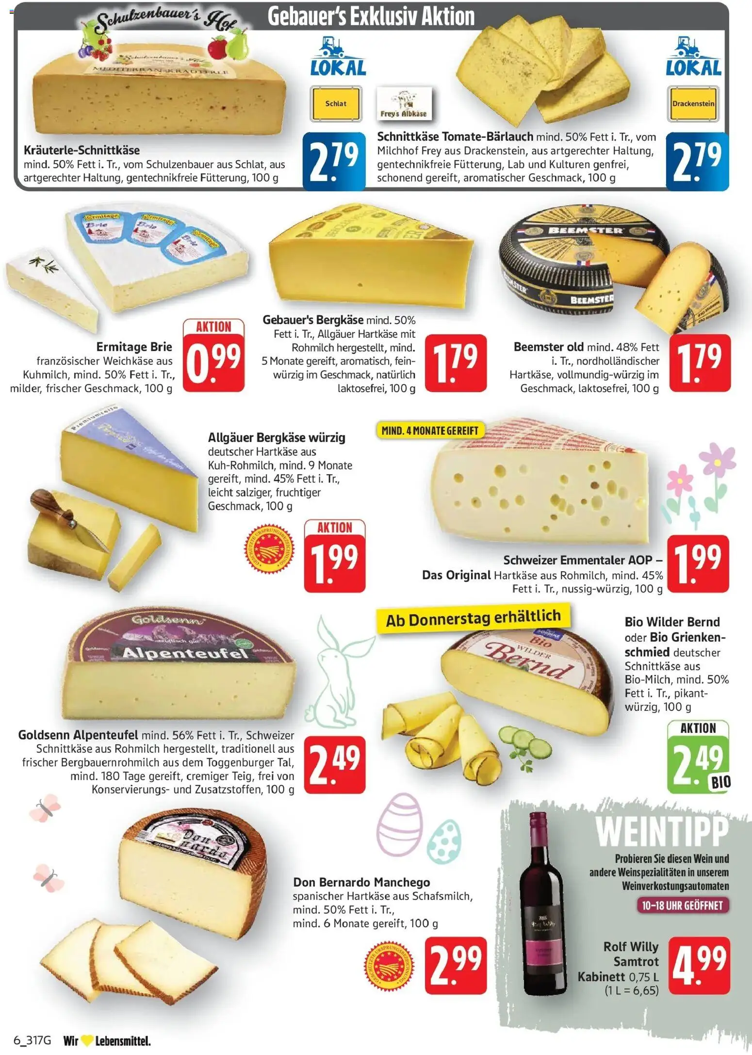 E center Prospekt Filderstadt-Bonlanden	 – gültig ab 23.03.2026 | Seite: 6 | Produkte: Wein, Uhr