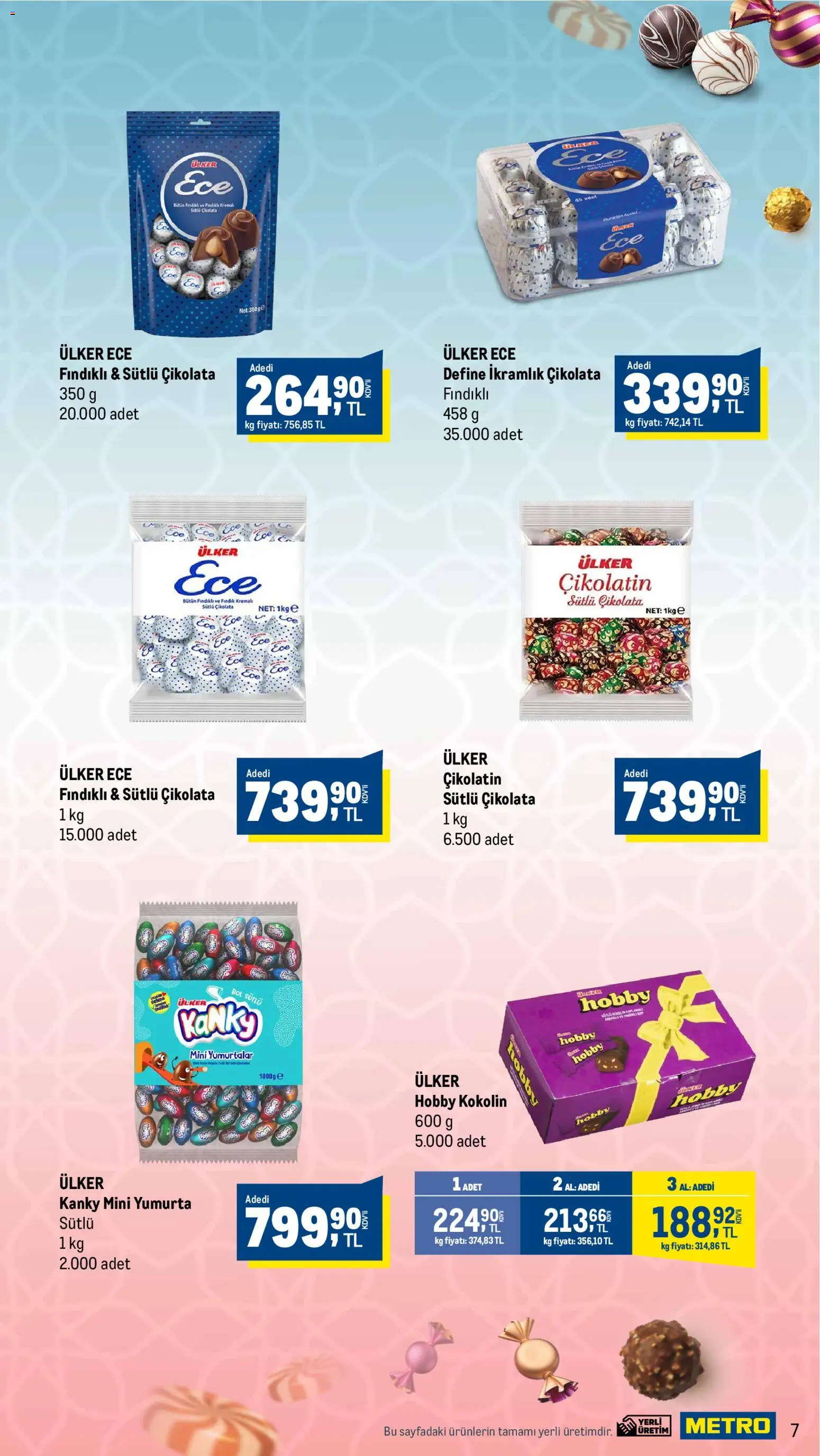 Metro - Bayrama Lezzet Katan İkramlar - 10.03.2026 tarihinden itibaren geçerlidir | Sayfa: 7 | Ürünler: Yumurta, Çikolata, Fındık