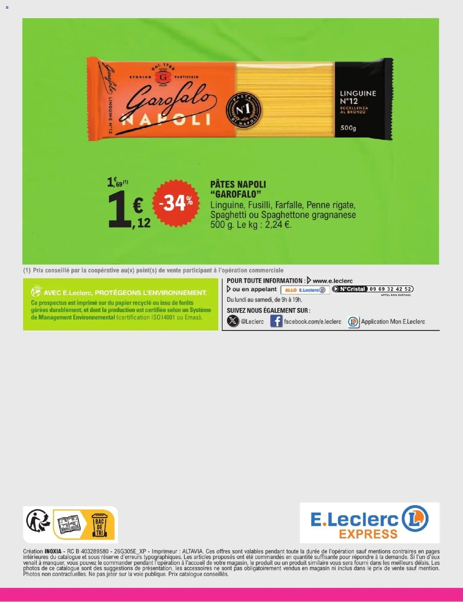 {H1} | Page: 16 | Produits: Spaghetti, Pâtes