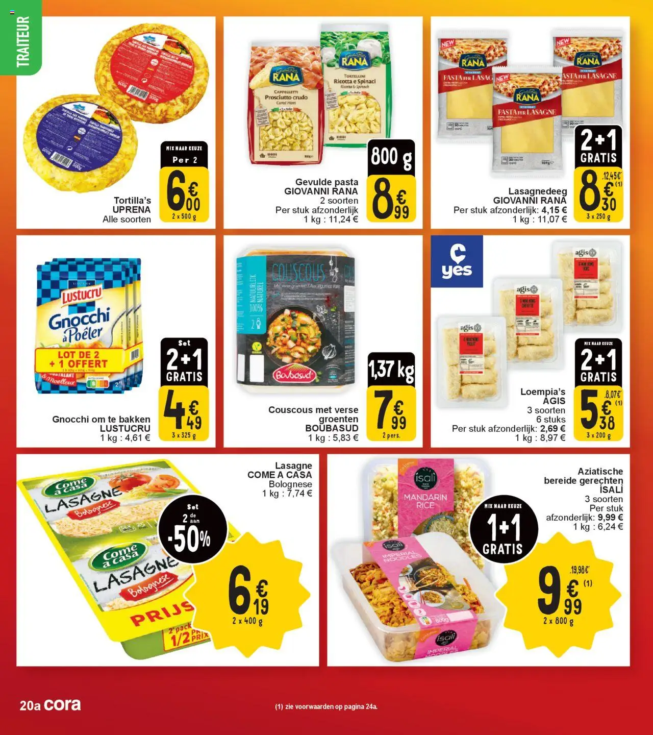 | Pagina: 20 | Producten: Lasagne, Ricotta, Groenten, Tortilla's