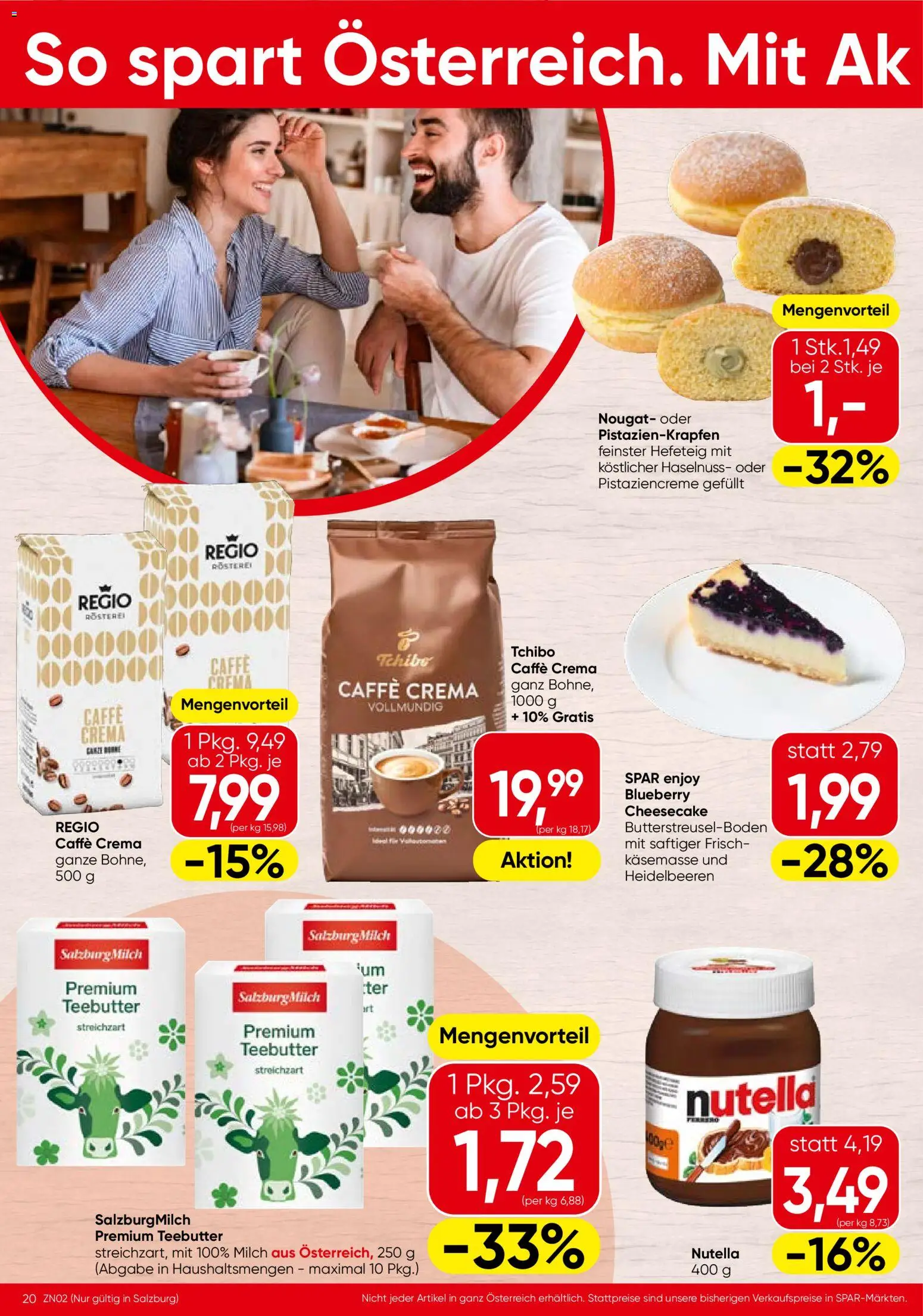 Spar Flugblatt - Salzburg gültig ab 29.01.2026 | Seite: 20 | Produkte: Milch