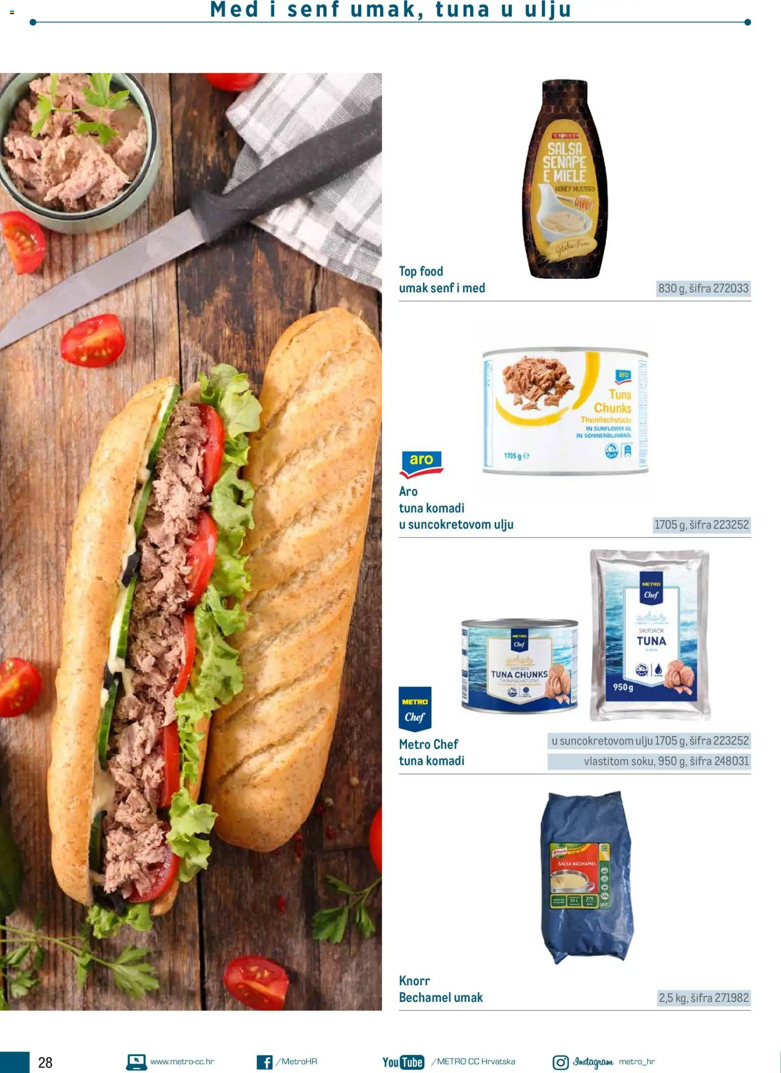 Metro katalog | vrijedi od 05.03.2026 | Stranica: 28 | Proizvodi: Med, Umak, Senf, Tuna