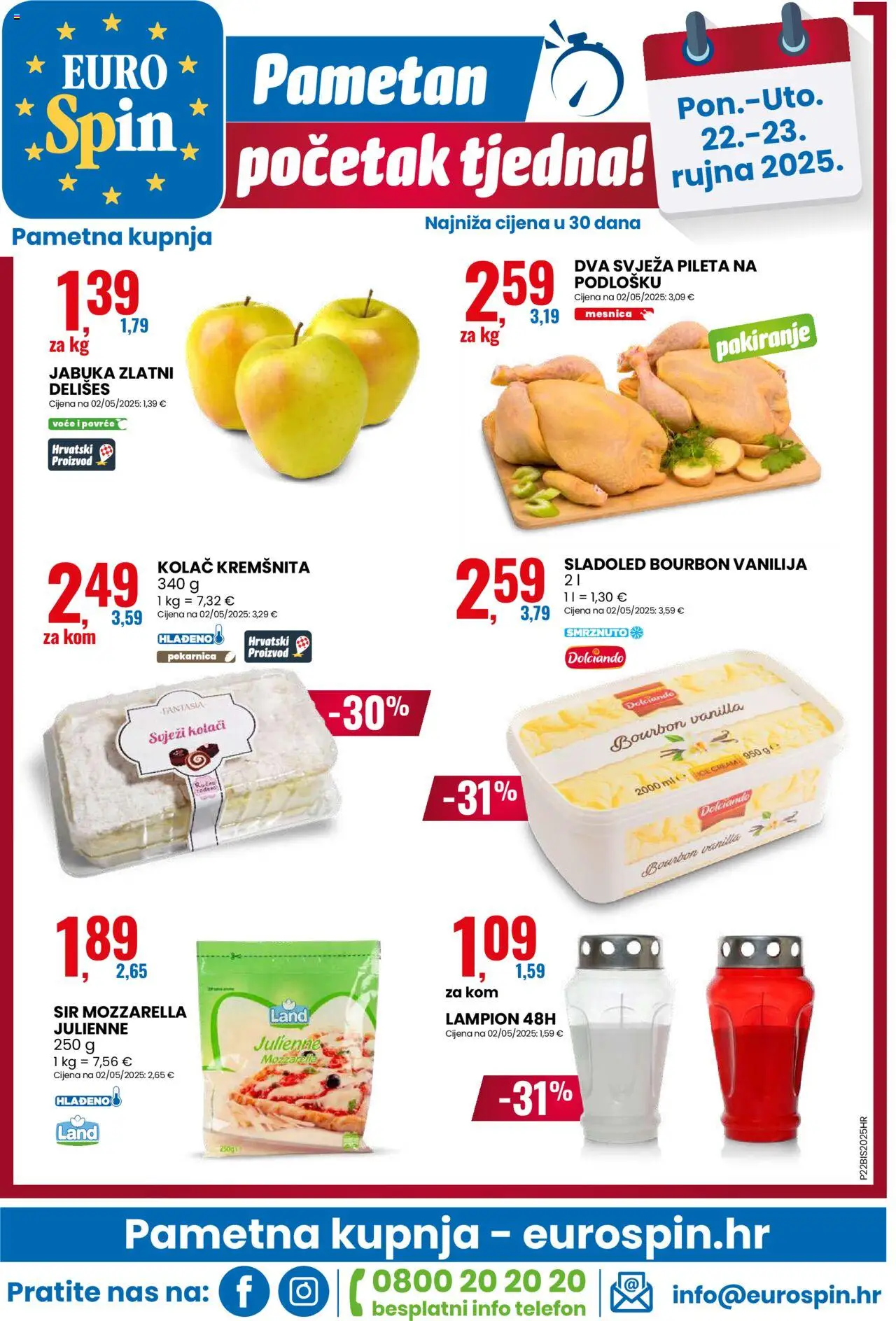 Eurospin katalog | vrijedi od 17.09.2025 | Stranica: 16 | Proizvodi: Povrće, Voće, Lampion, Telefon