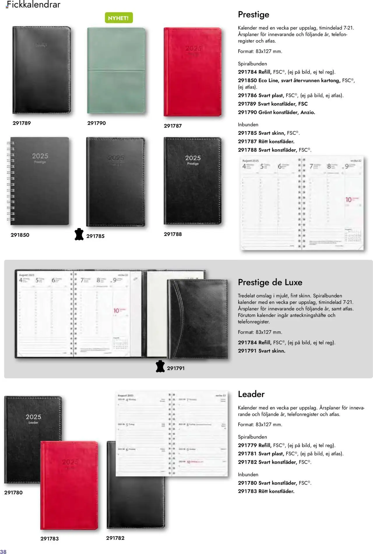 Lyreco reklamblad aktuell från 27.08.2024 | Sida: 38 | Produkter: Telefon, Kalender