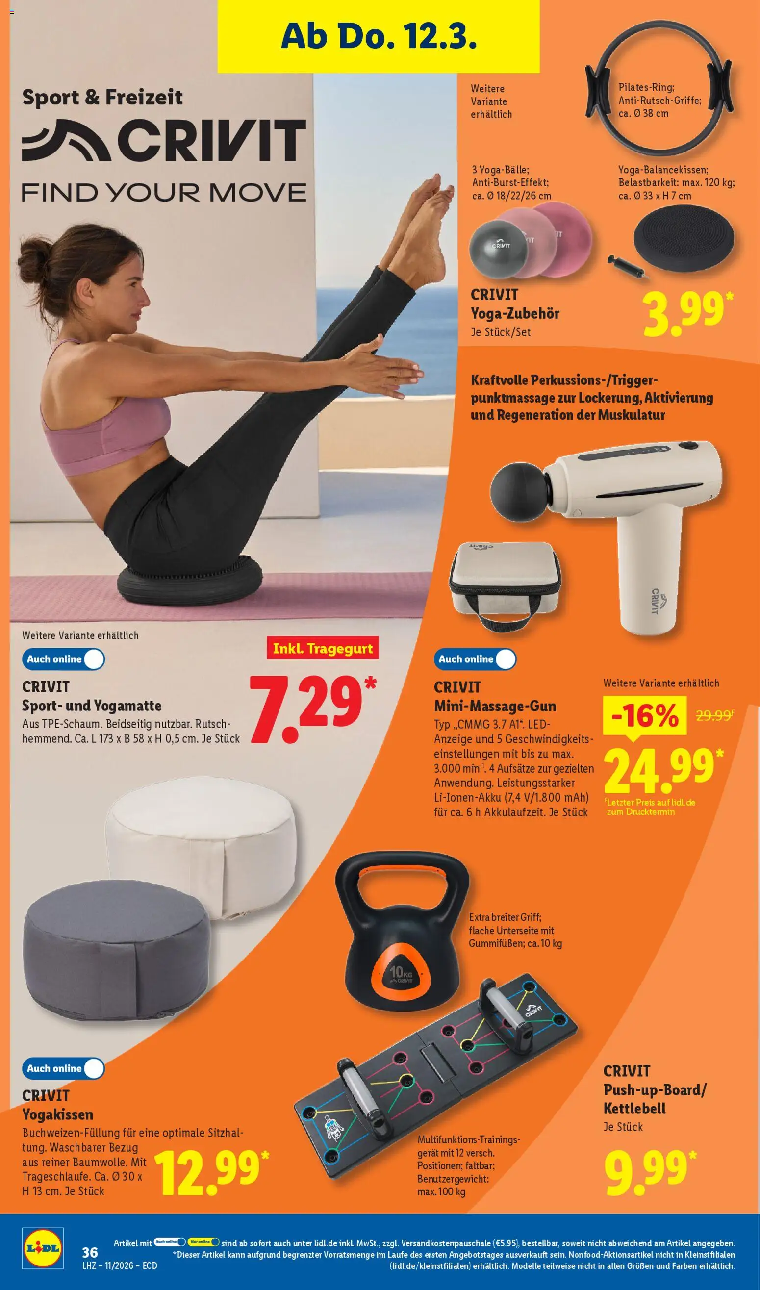 Lidl Německo leták od 09.03.2026 | Strana: 30 | Produkty: Kettlebell, LED