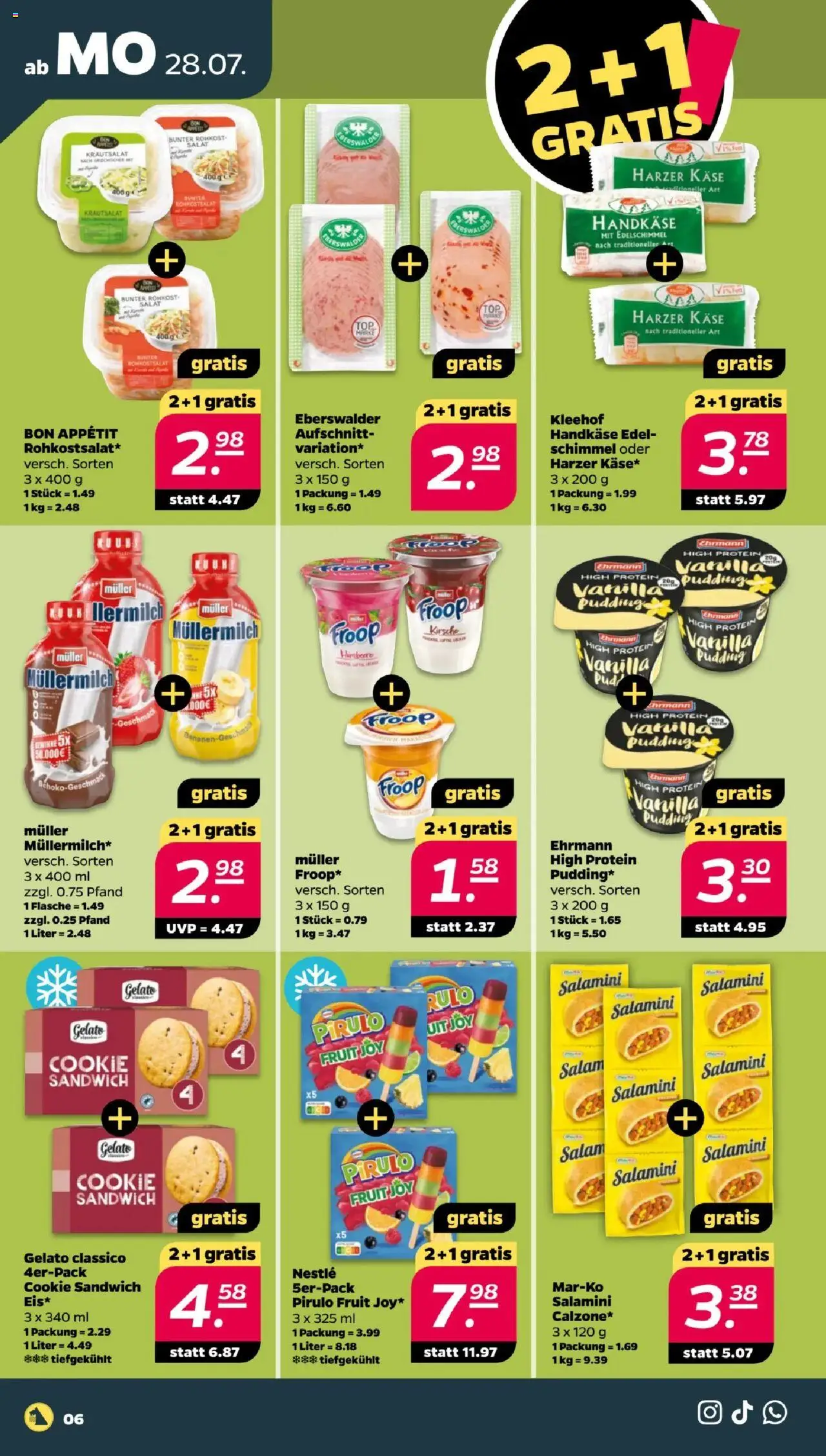 Netto Prospekt 	 - gültig ab dem 28.07.2025 | Seite: 6 | Produkte: Froop, Käse, Pudding, Müllermilch