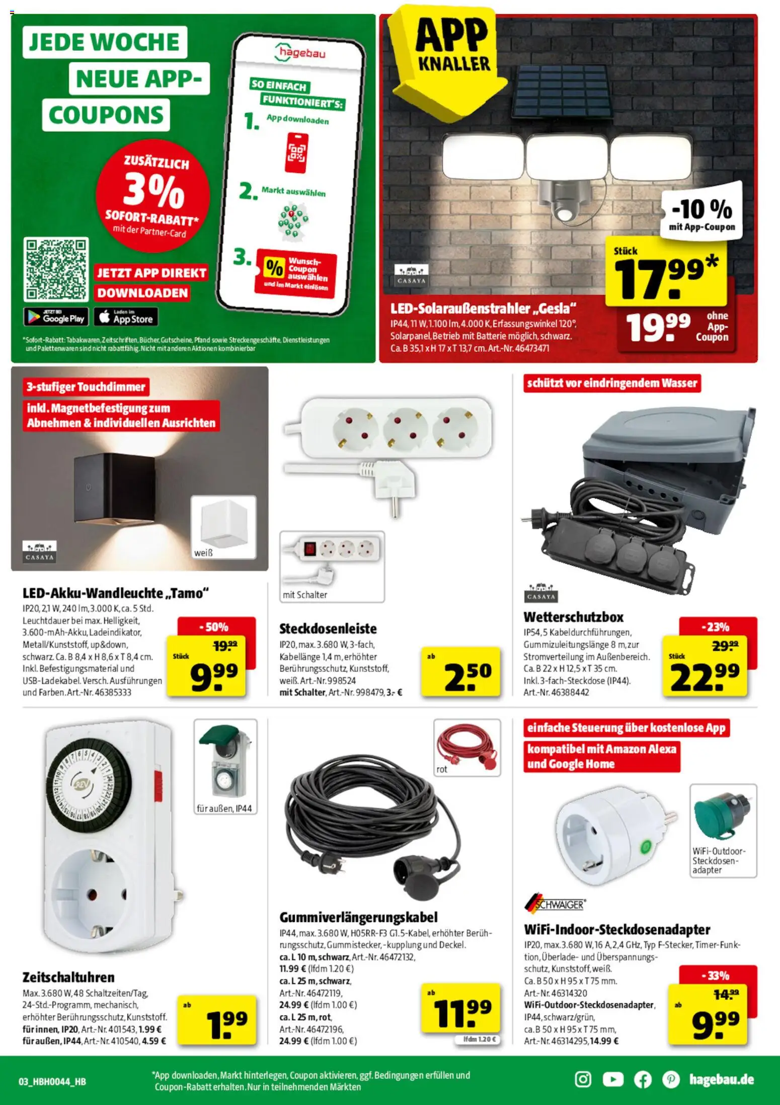 Hagebau Prospekt 	 – gültig ab 25.10.2025 | Seite: 3 | Produkte: Adapter, Batterie, Wasser