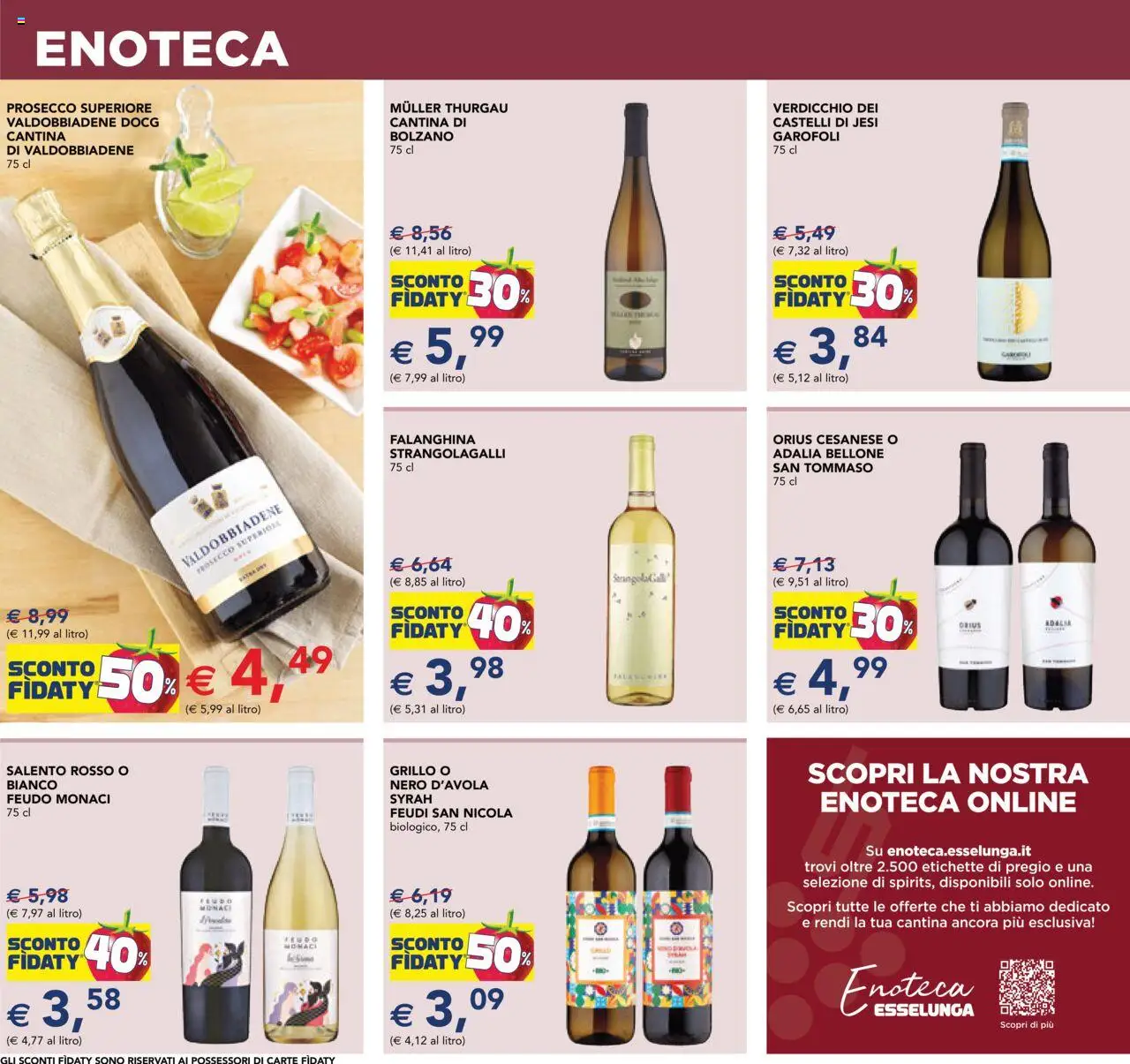 Volantino Esselunga S del 09.10.2025 | Pagina: 14 | Prodotti: Prosecco, Enoteca
