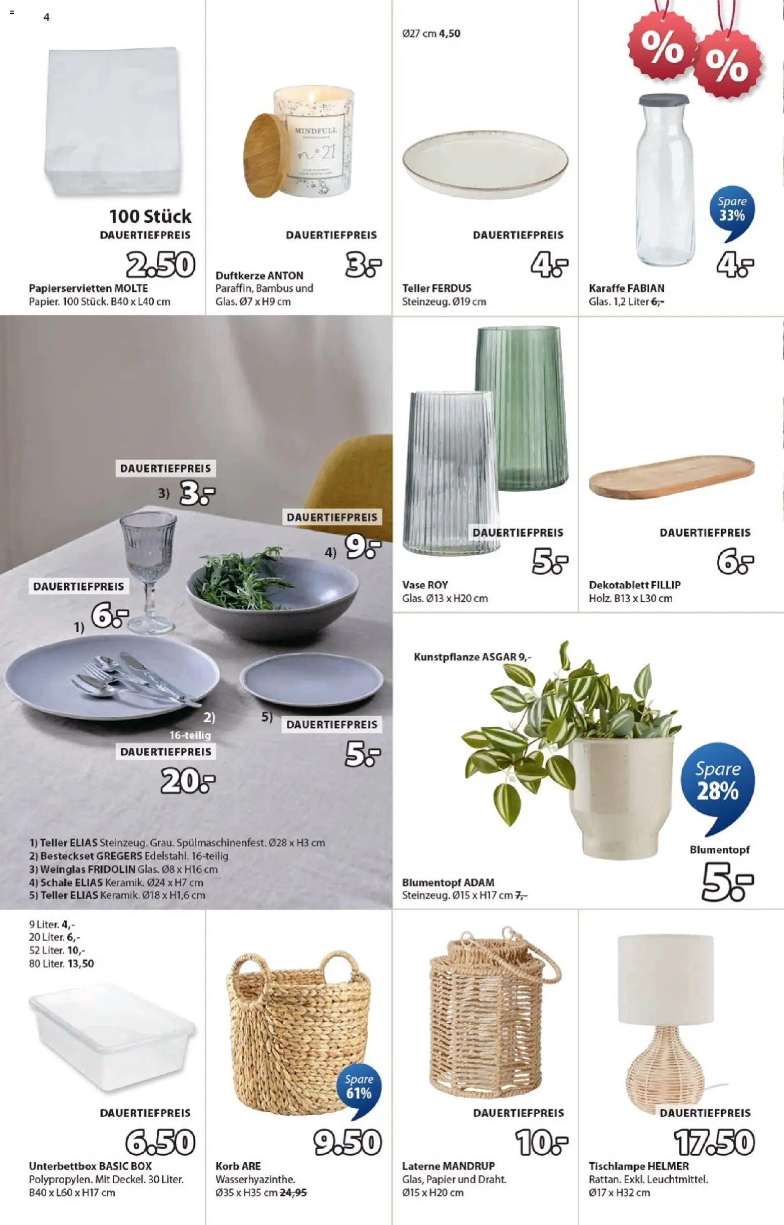 JYSK Aktionen – gültig ab 09.12.2025 | Seite: 4 | Produkte: Box, Korb, Blumentopf, Vase