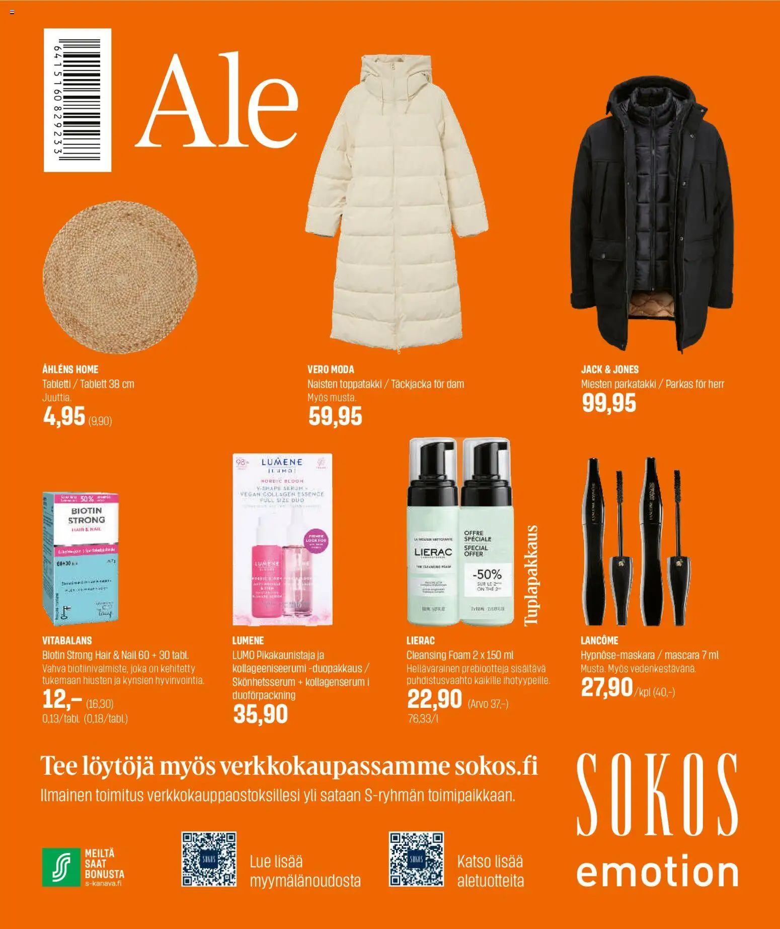 Sokos tarjoukset – voimassa 27.12.2025 alkaen | Sivu: 44 | Tuotteet: Tee, Tabletti, Toppatakki