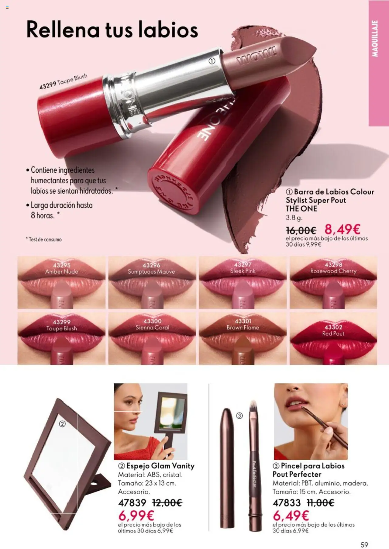 Oriflame - Catálogo Campaña 13 │ válido desde el 14.09.2025 | Página: 59 | Productos: Maquillaje, Κρεμάστρα, Barra de labios, Espejo