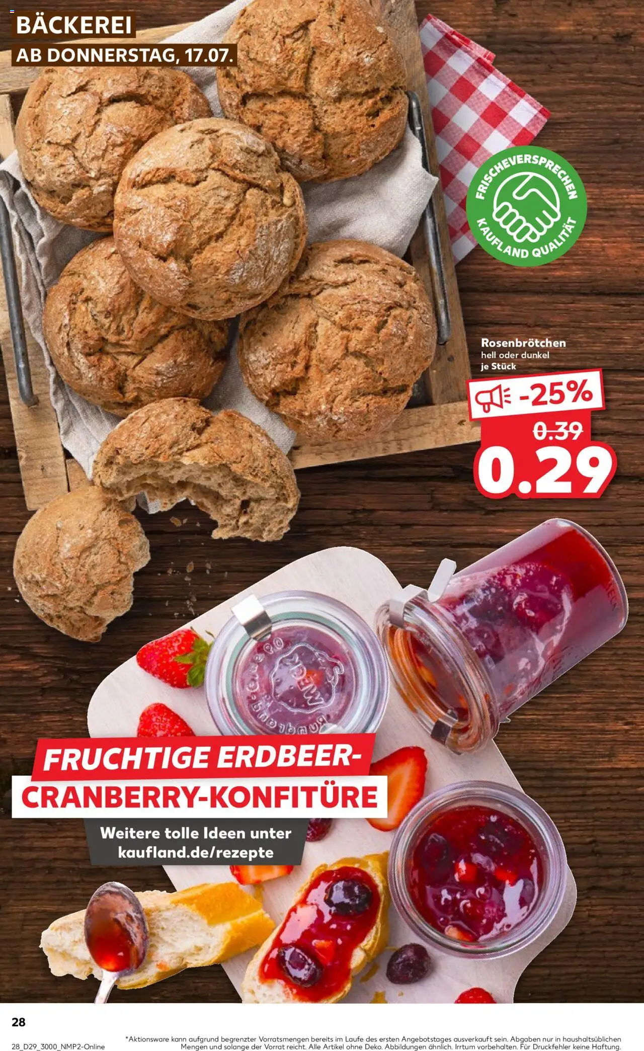 Kaufland prospekt Stuttgart	 - gültig ab dem 17.07.2025 | Seite: 28 | Produkte: Bäckerei