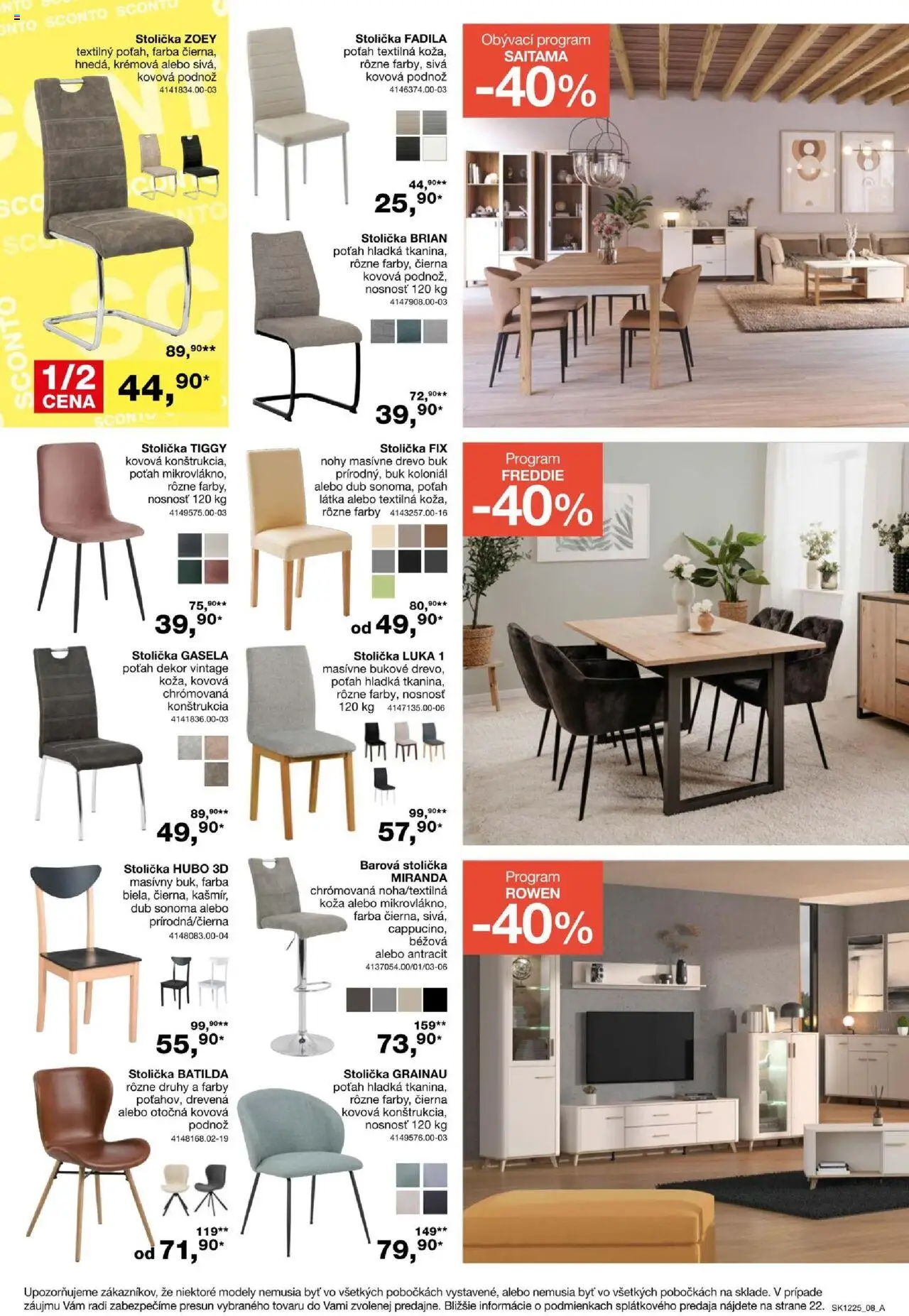 Nové Sconto nábytok akcie – leták je platný od 24.09.2025 | Strana: 8 | Produkty: Barová stolička, Stolička