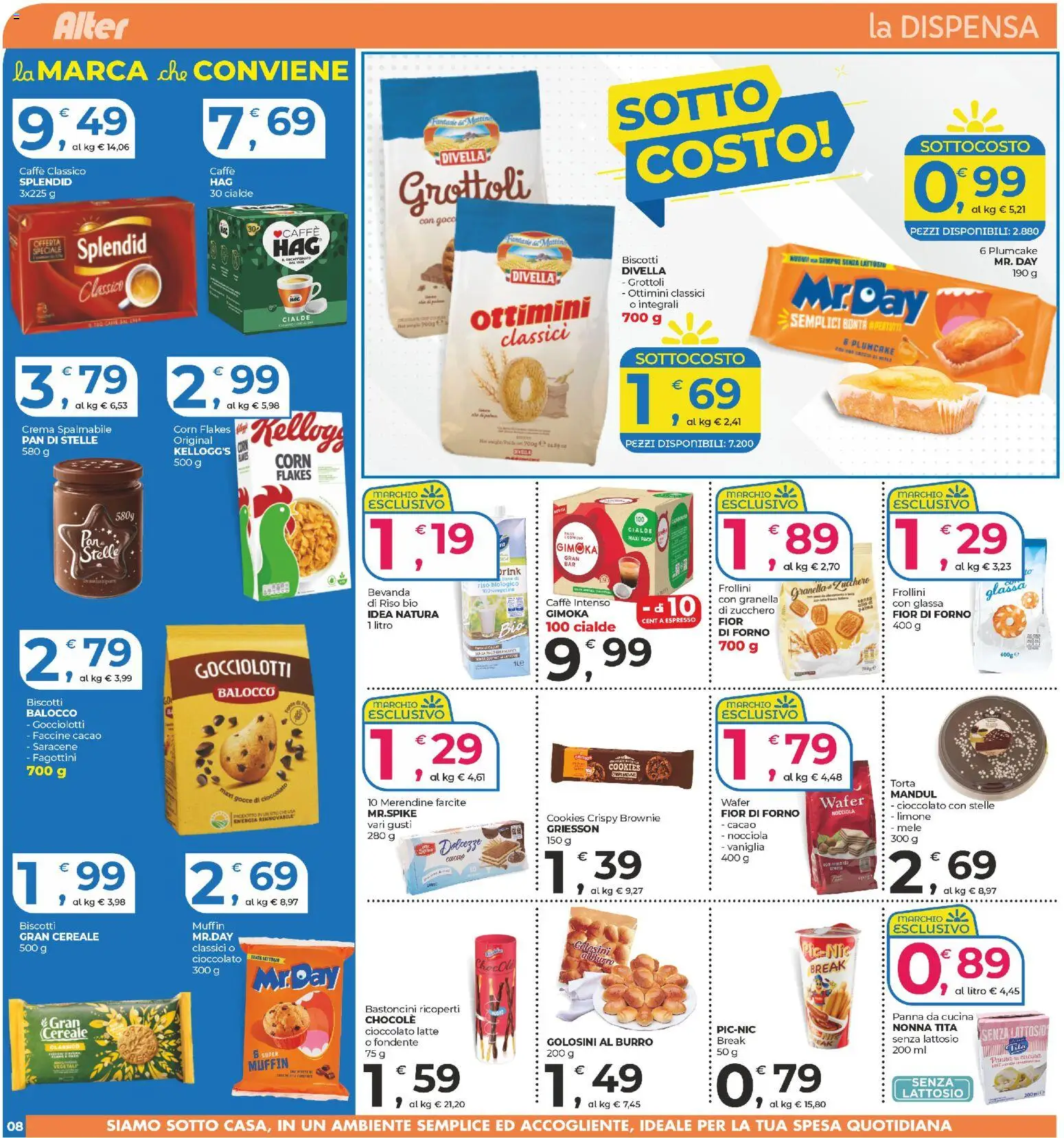 Volantino Alter Discount del 25.11.2025 | Pagina: 8 | Prodotti: Biscotti, Limone, Muffin, Merendine