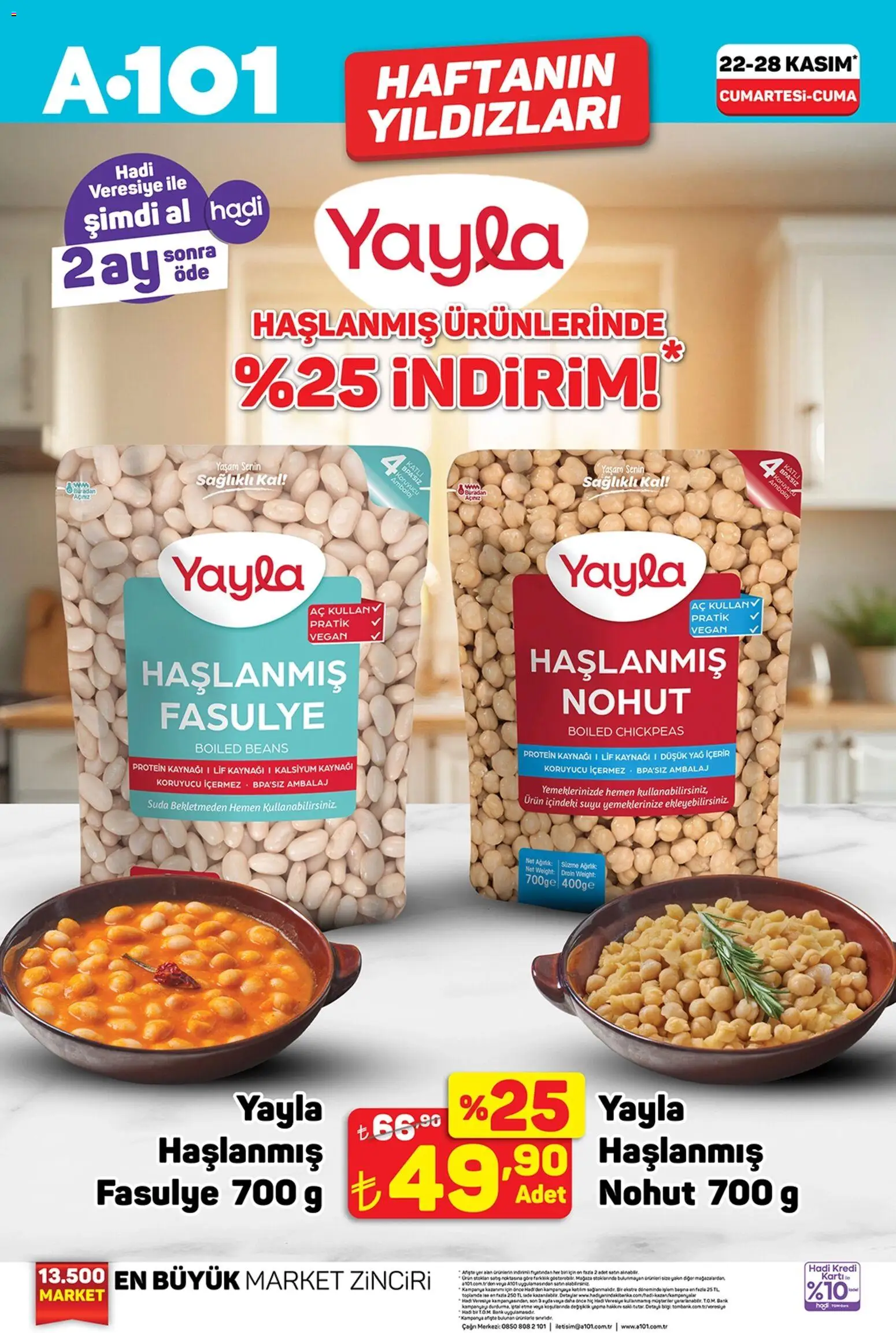 A101 Katalog - 22.11.2025 tarihinden itibaren geçerlidir | Sayfa: 6 | Ürünler: Fasulye, Yağ, Ağırlık
