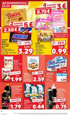 Kaufland Prospekt Wendelstein	 ab 23.04.2026 gültig | Seite: 8 | Produkte: Katjes, Kuschelweich, Knoppers, Dvd
