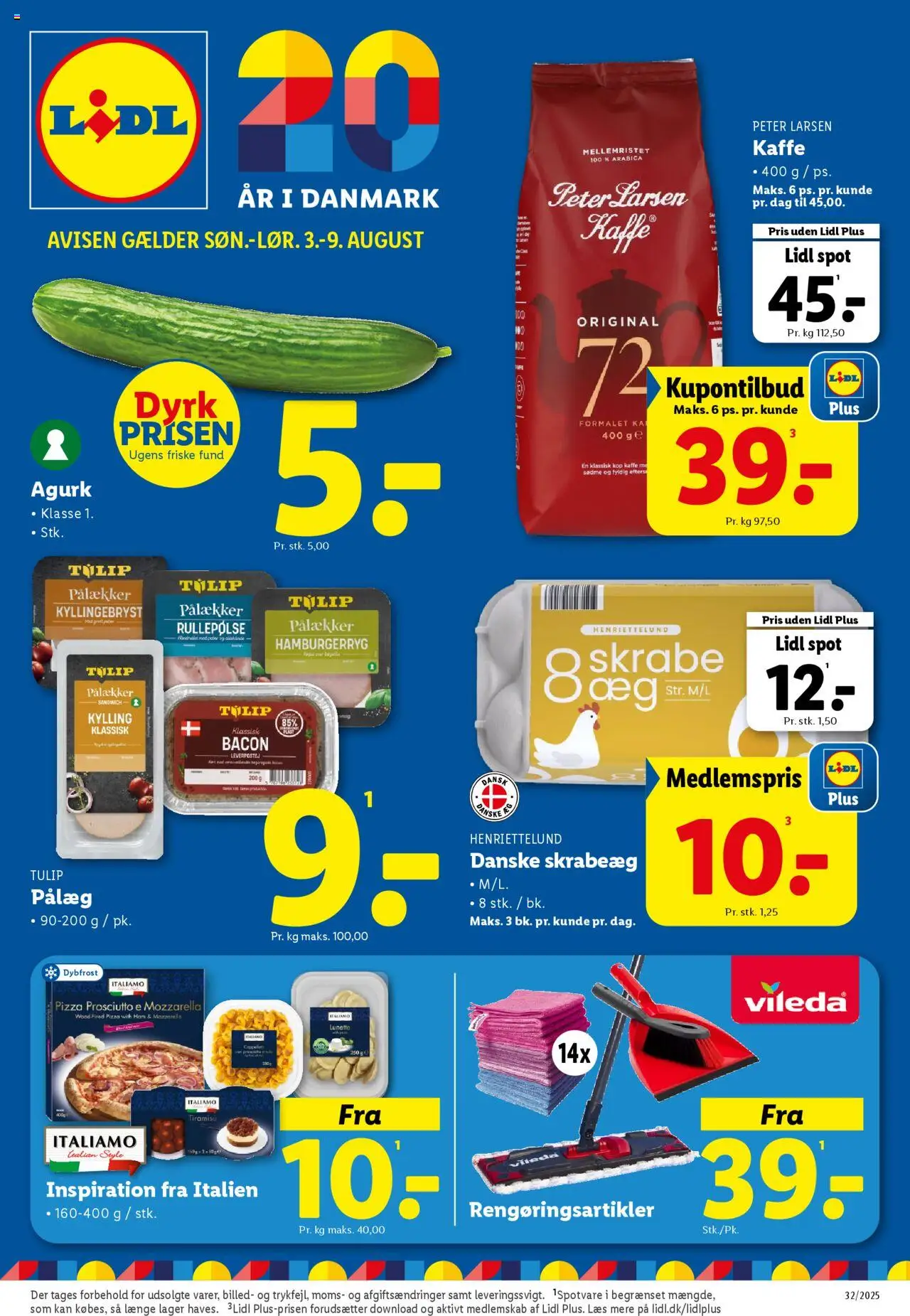 Lidl Tilbudsavis gyldig fra 03.08.2025 | Side: 1 | Produkter: Rullepølse, Peber, Hamburgerryg, Søm